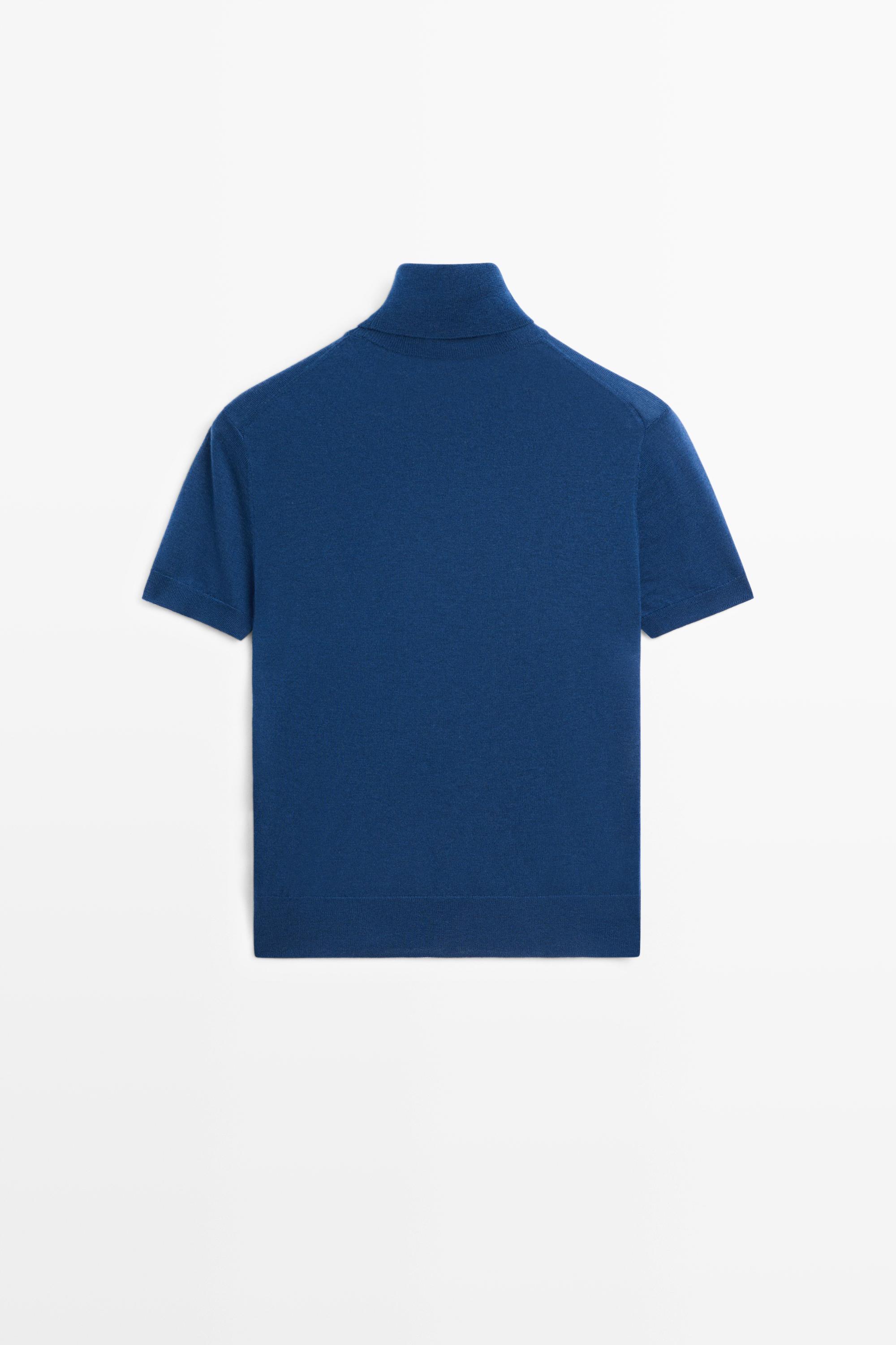 Turtleneck knit sweater - DEEP BLUE