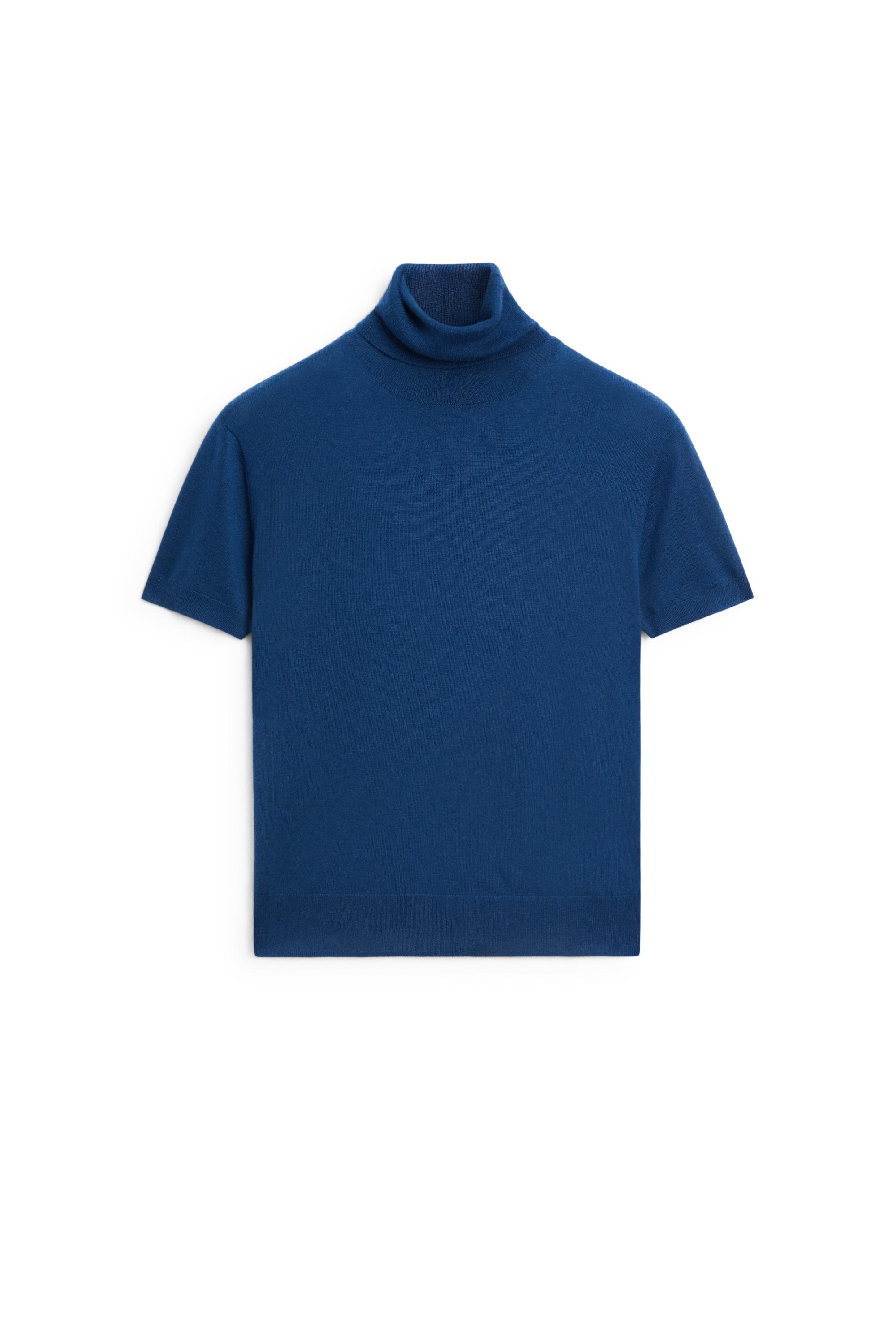 Turtleneck knit sweater - DEEP BLUE
