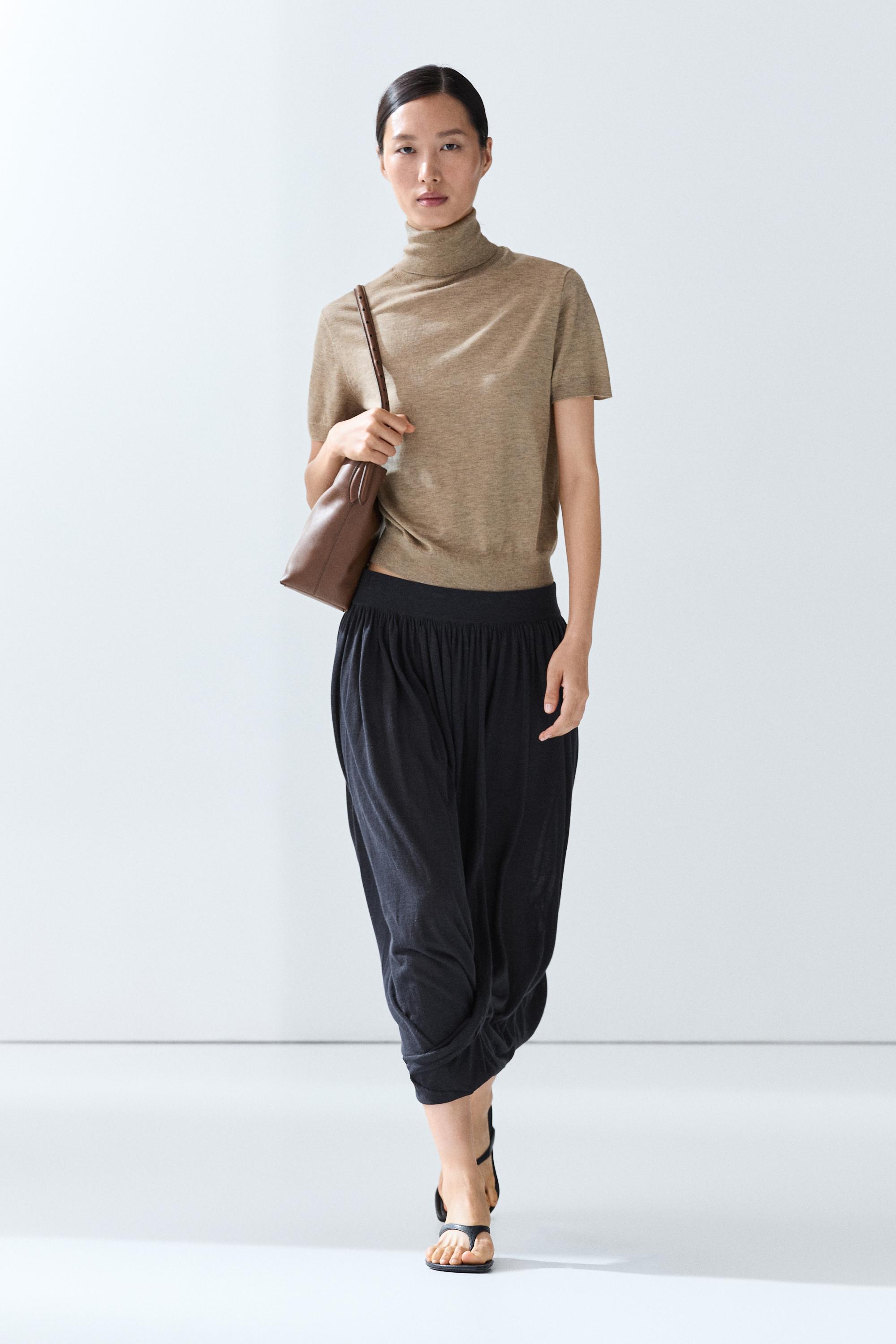 Turtleneck knit sweater - BEIGE MARL