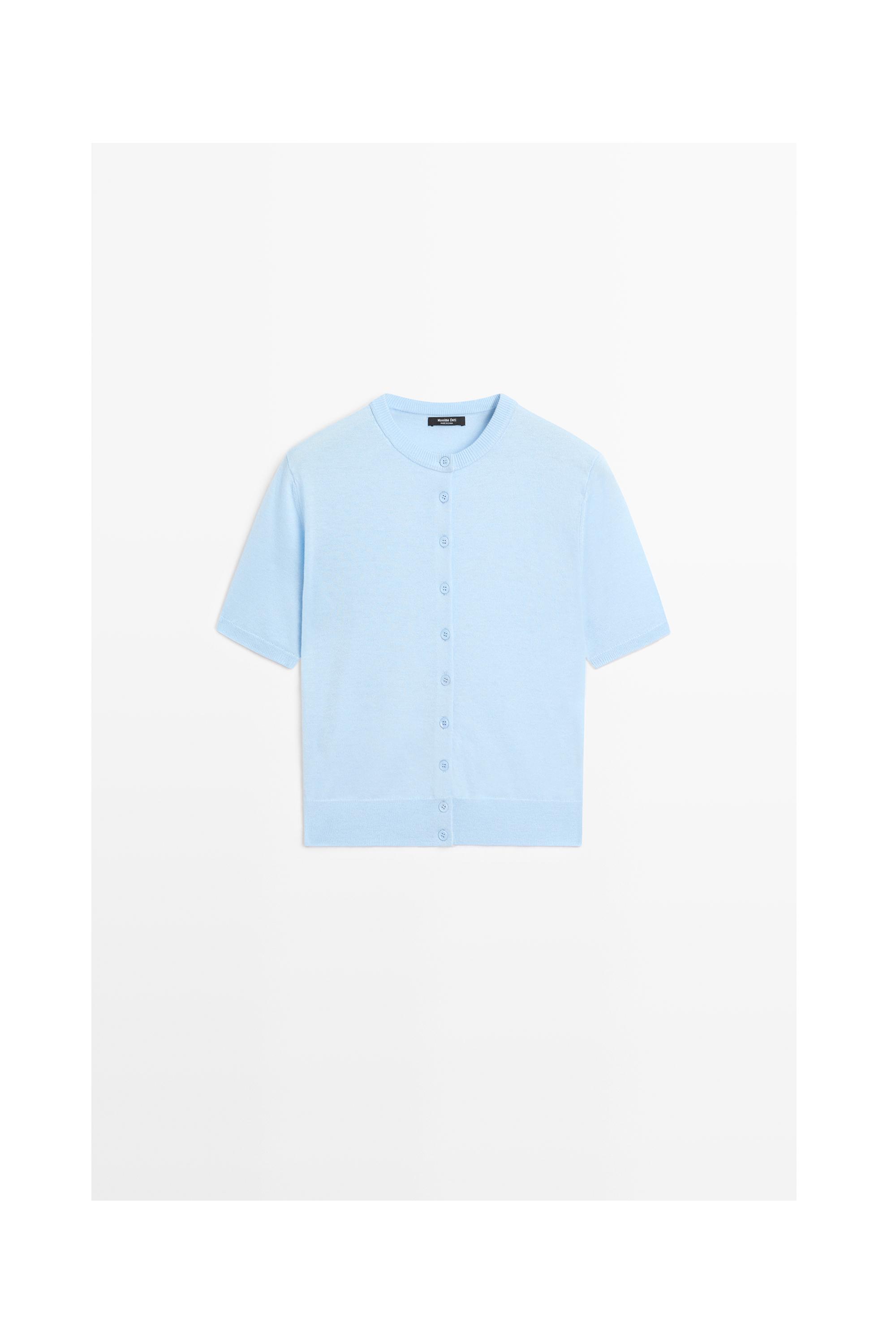 Short sleeve cardigan - SKY BLUE