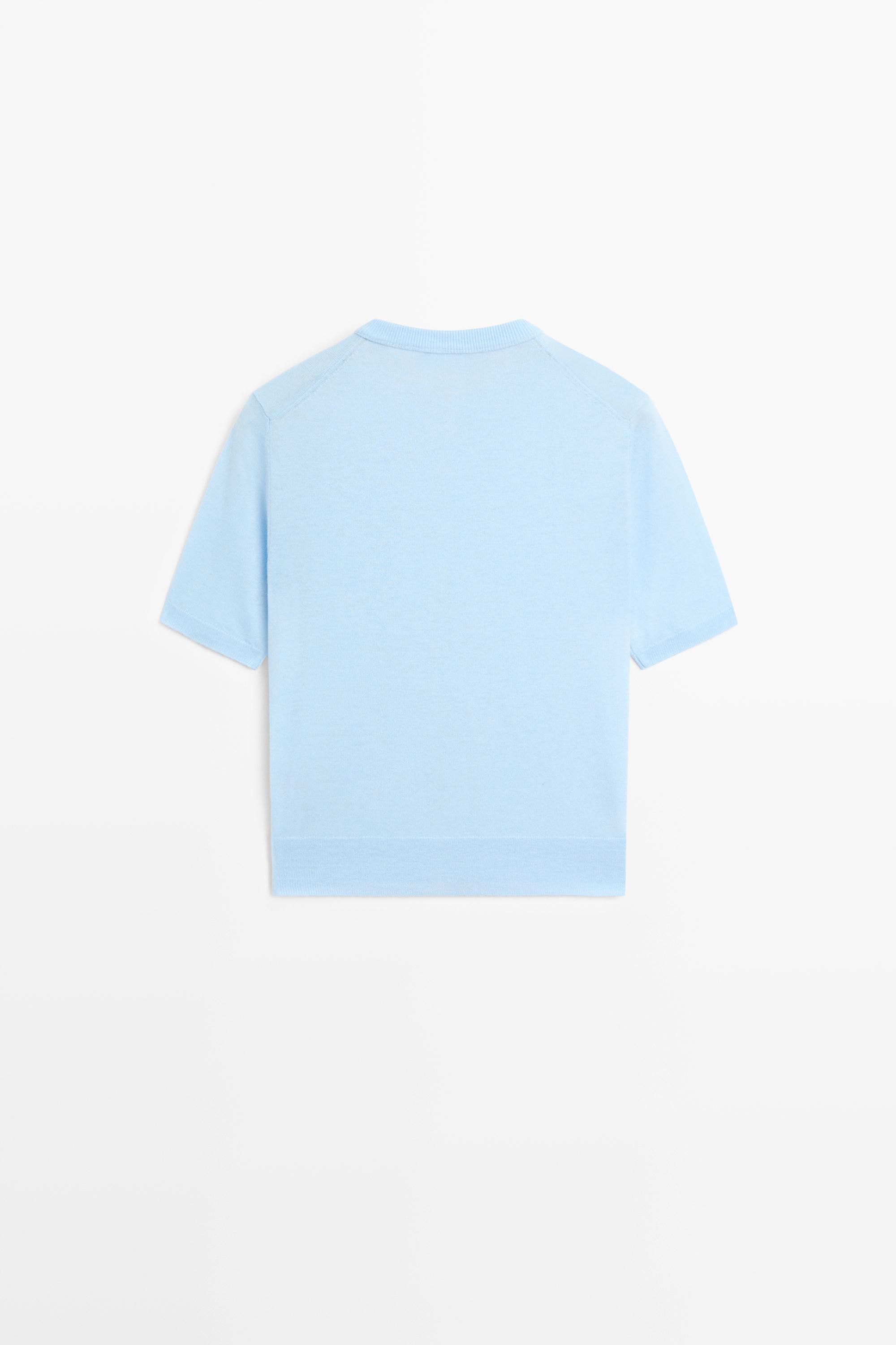 Short sleeve cardigan - SKY BLUE