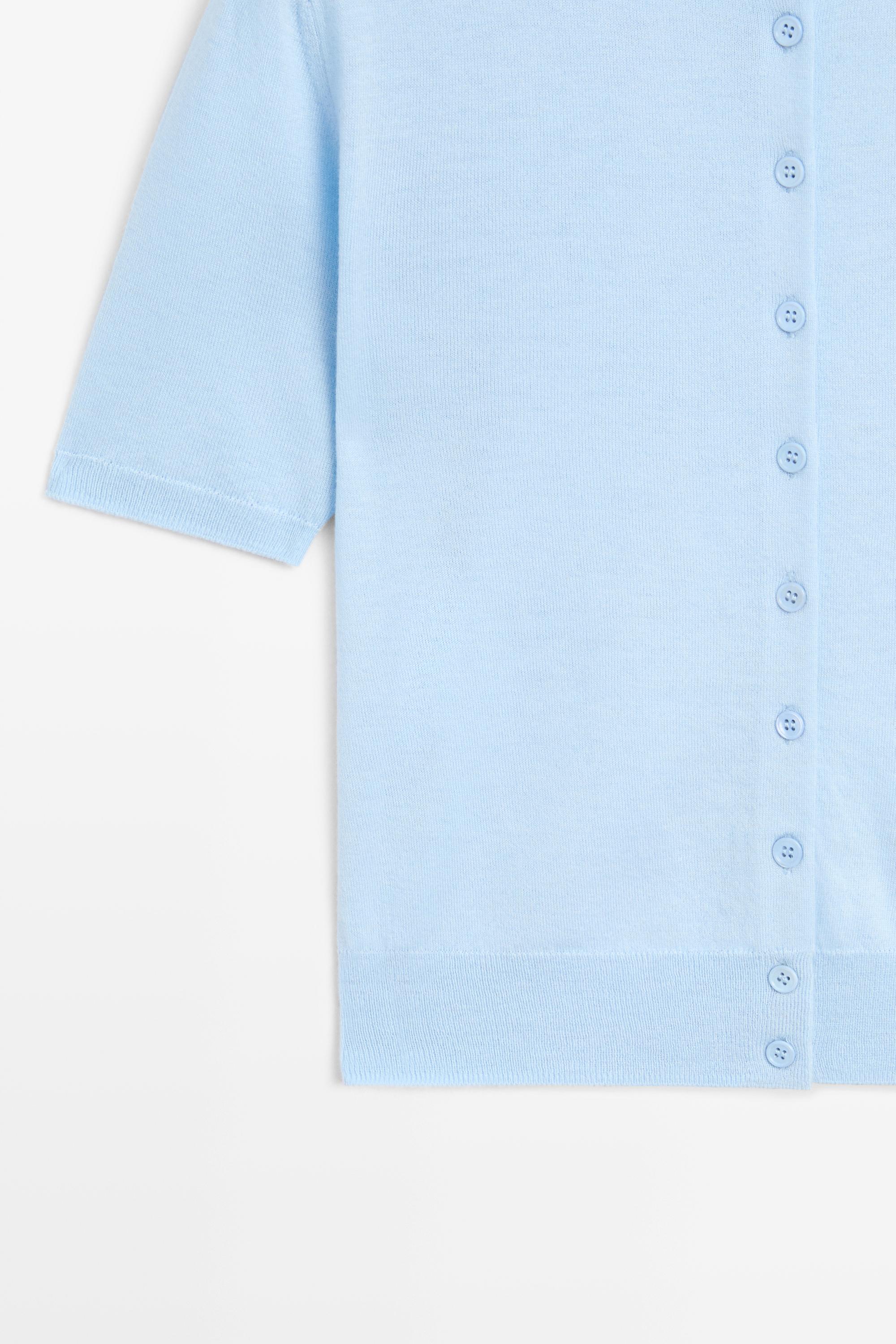 Short sleeve cardigan - SKY BLUE