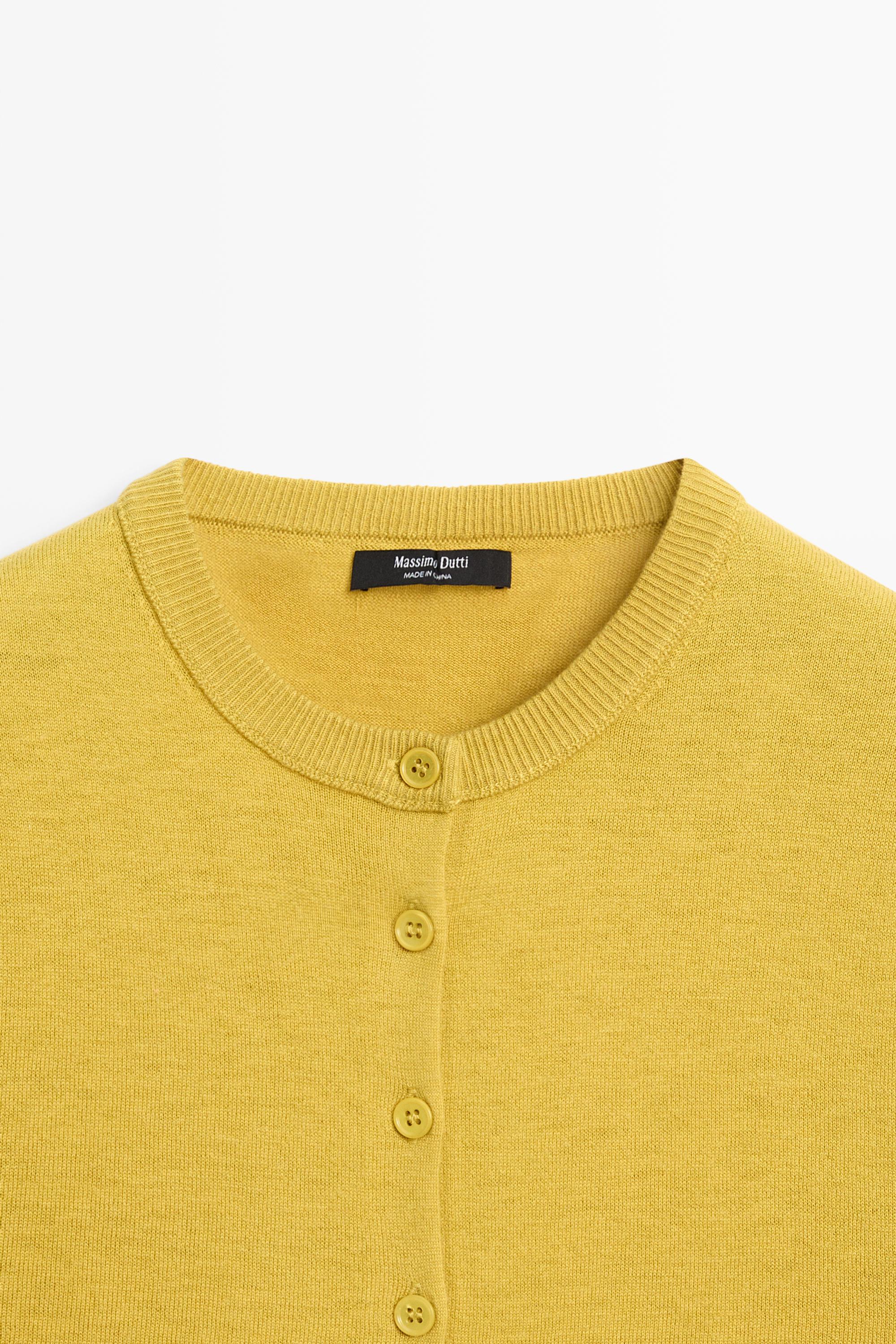Short sleeve cardigan - LIME