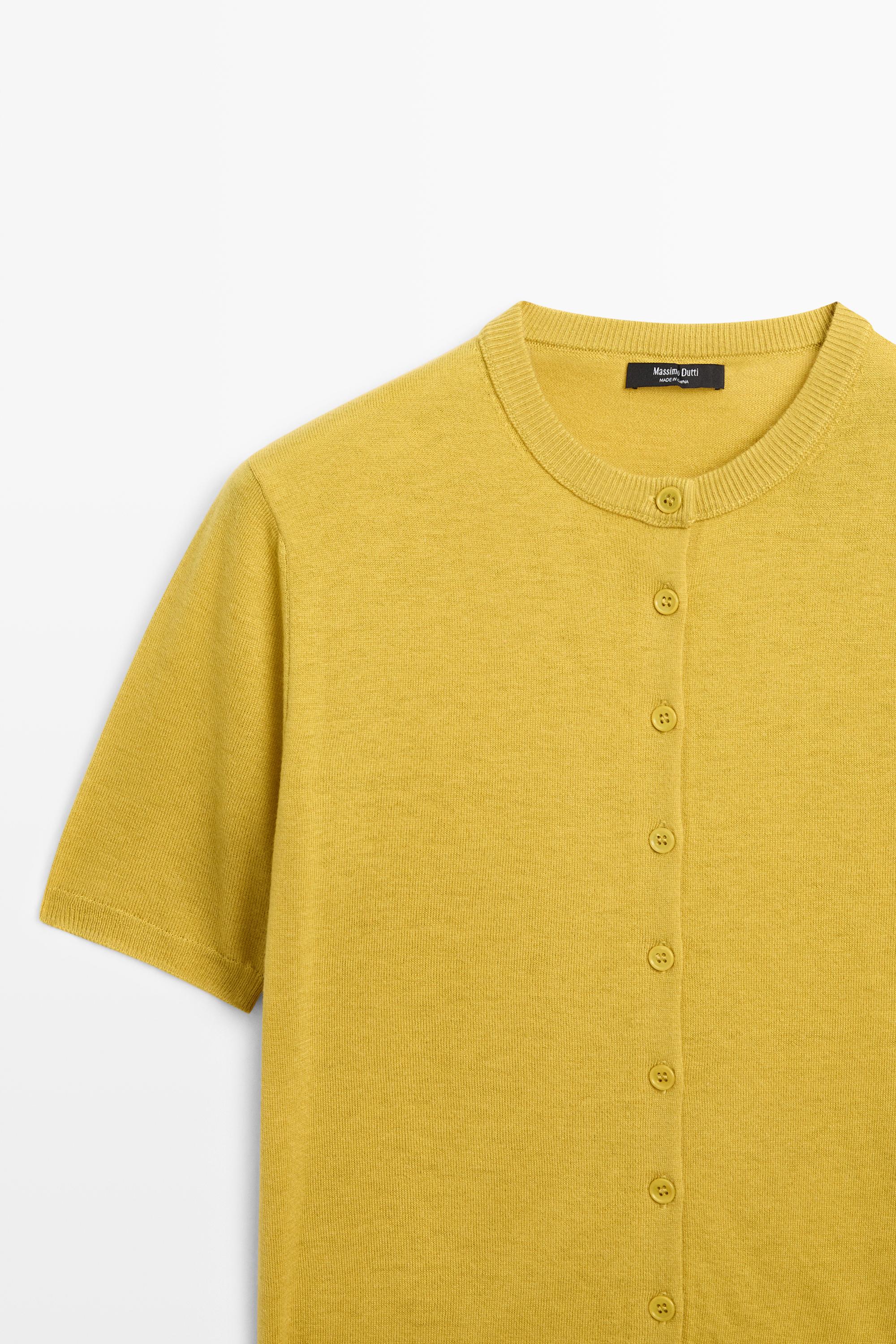 Short sleeve cardigan - LIME