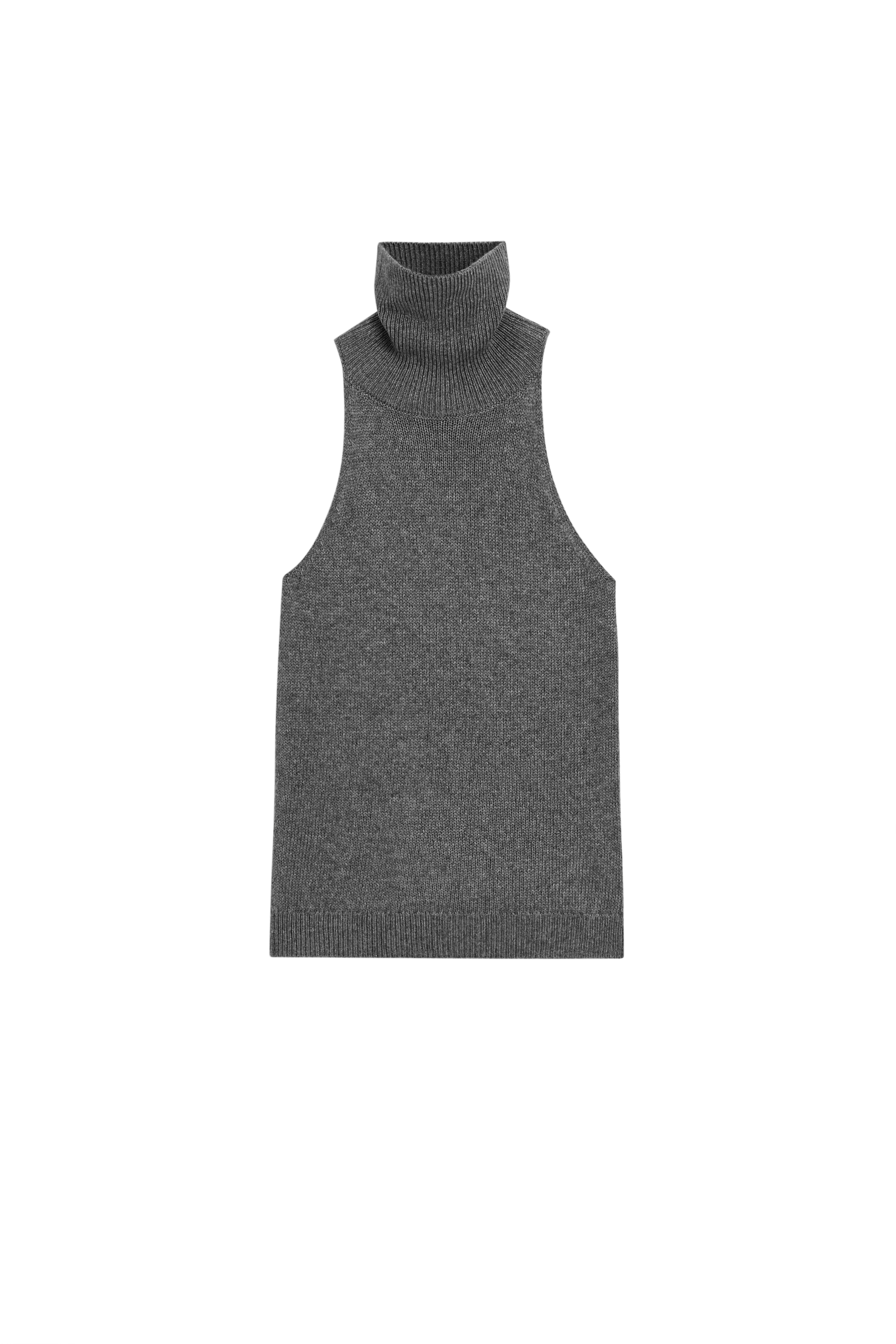 Halter neck knit top - GREY