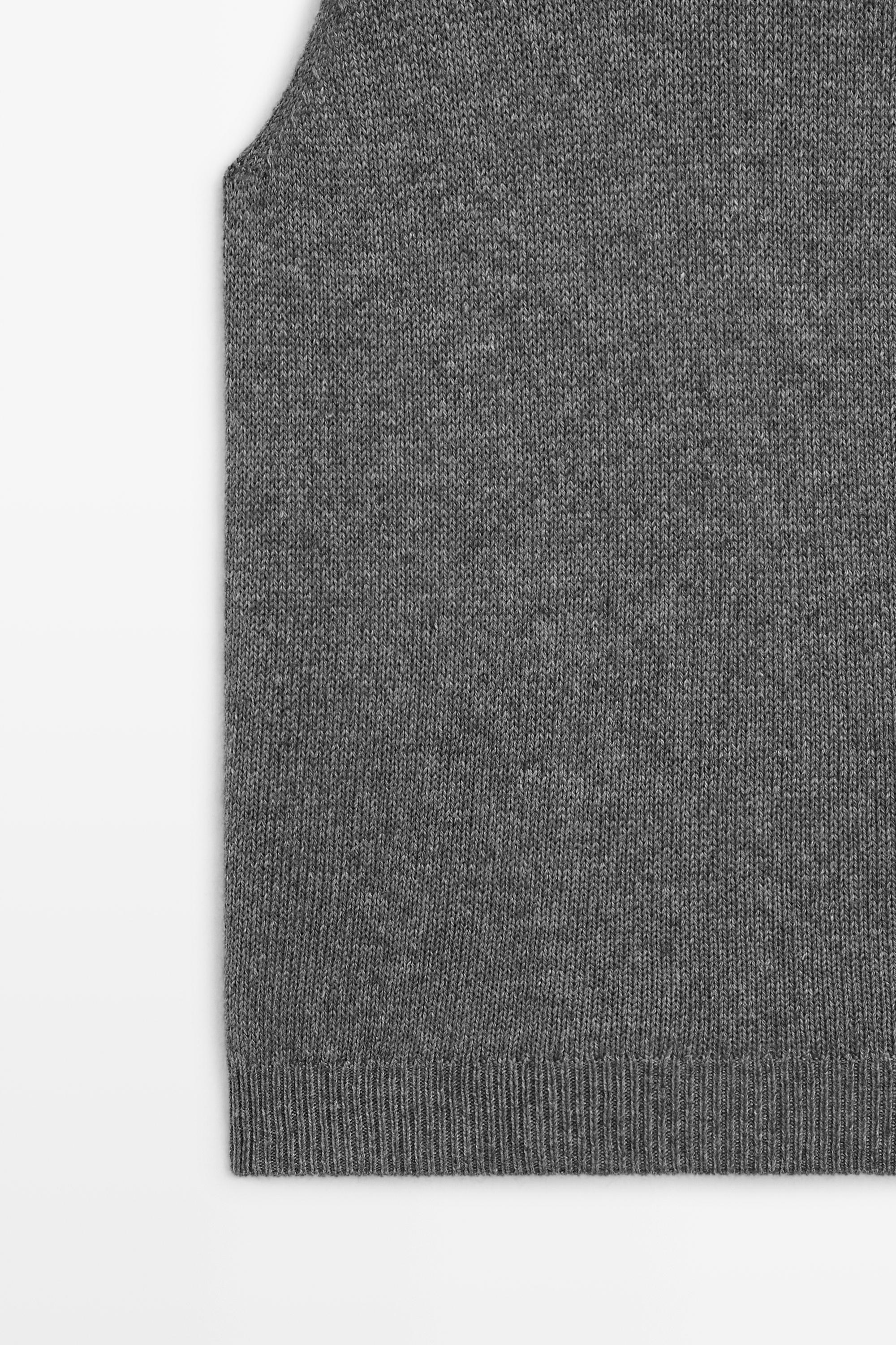 Halter neck knit top - GREY