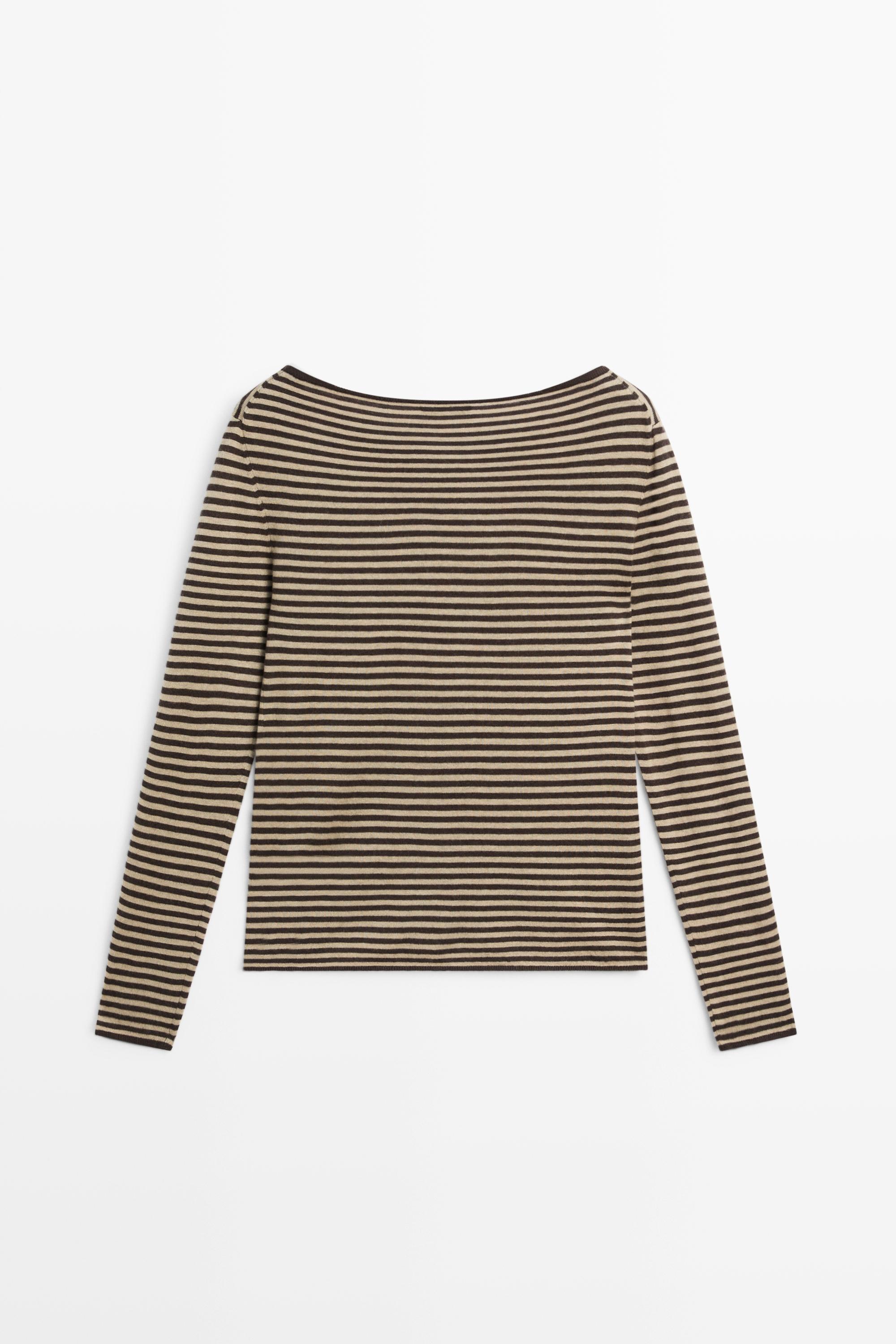 Striped wool-blend knit sweater - Washed