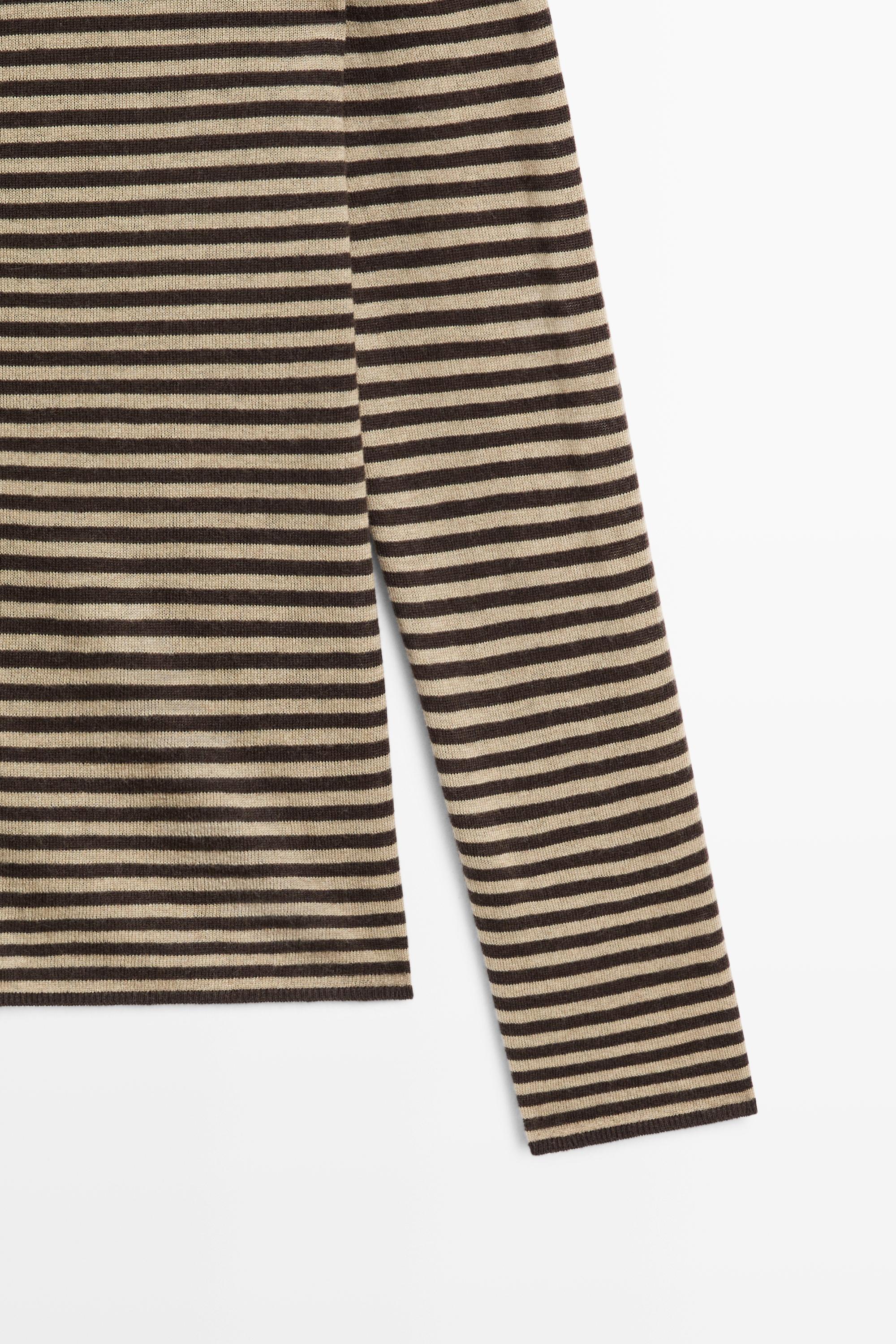 Striped wool-blend knit sweater - Washed
