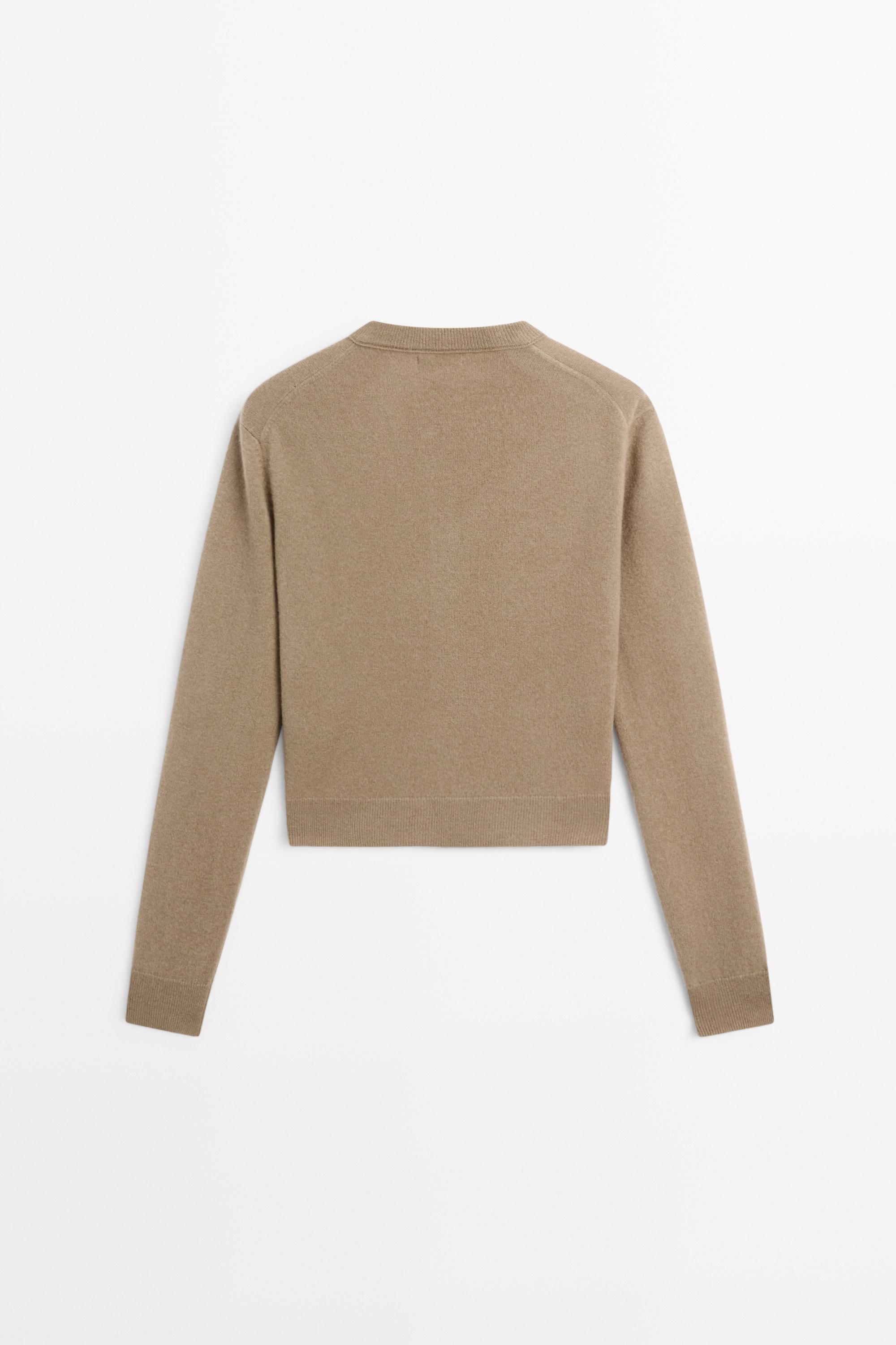 Knit cardigan with button detail - GREENISH