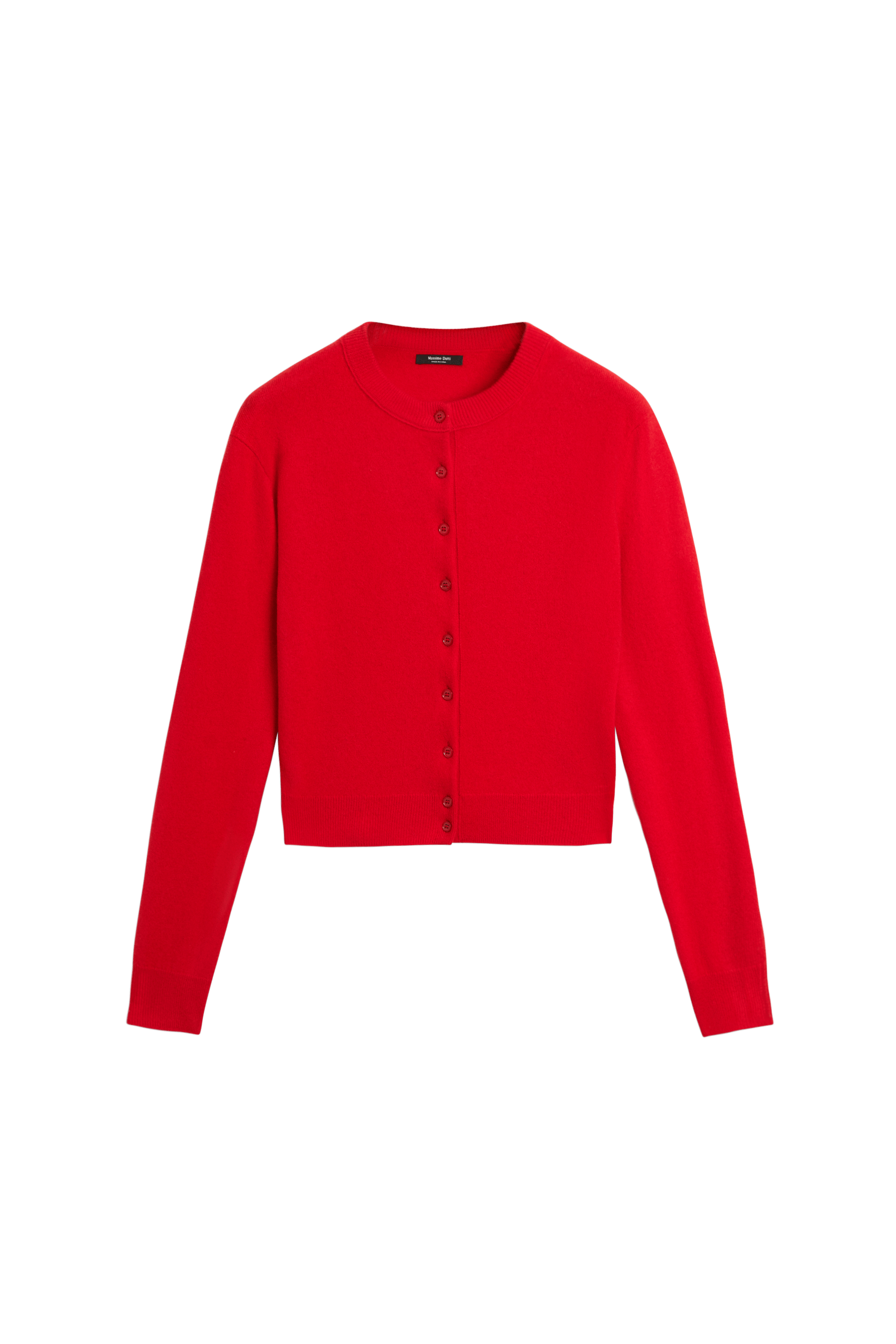 Knit cardigan with button detail - RED
