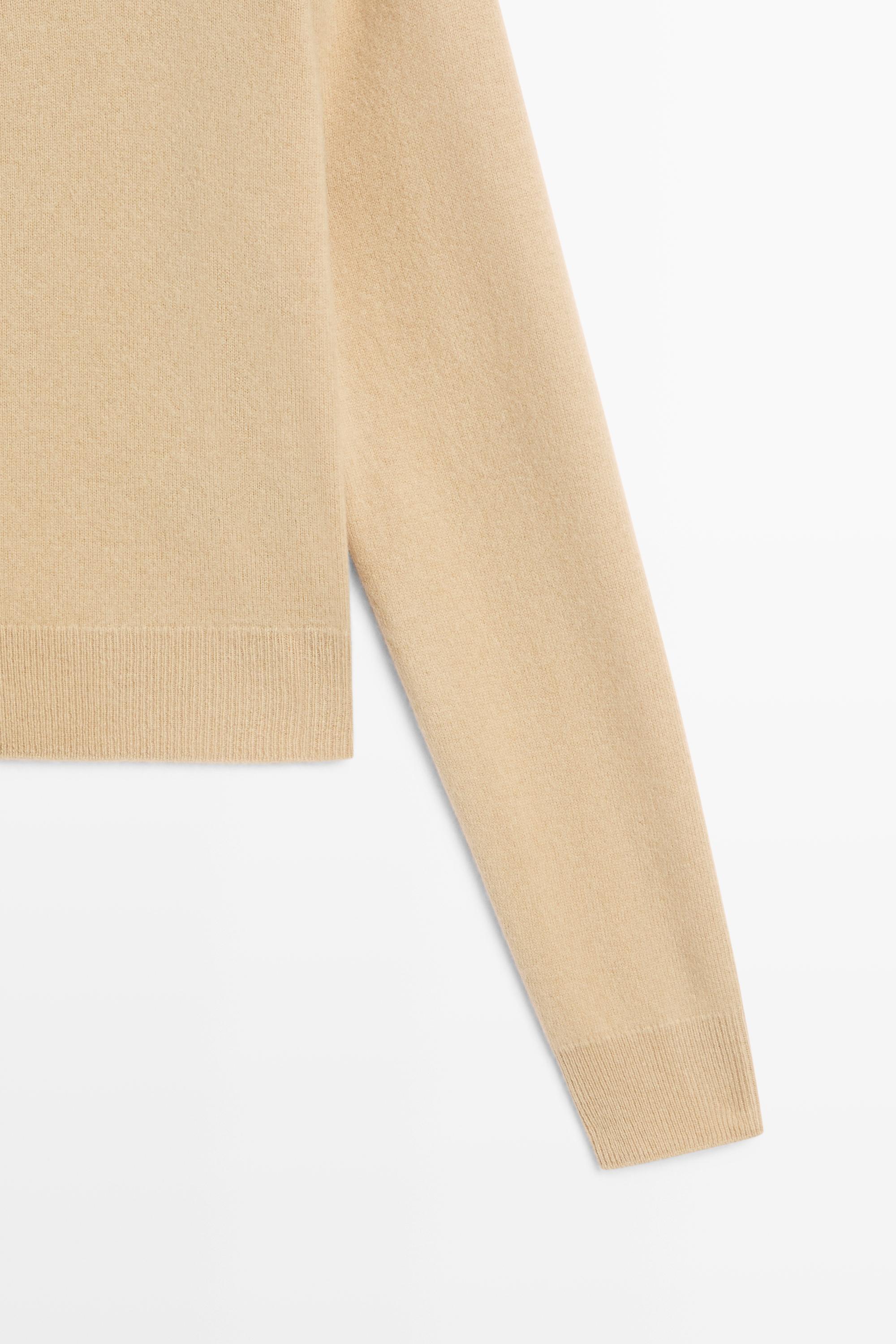 Knit cardigan with button detail - CAMEL