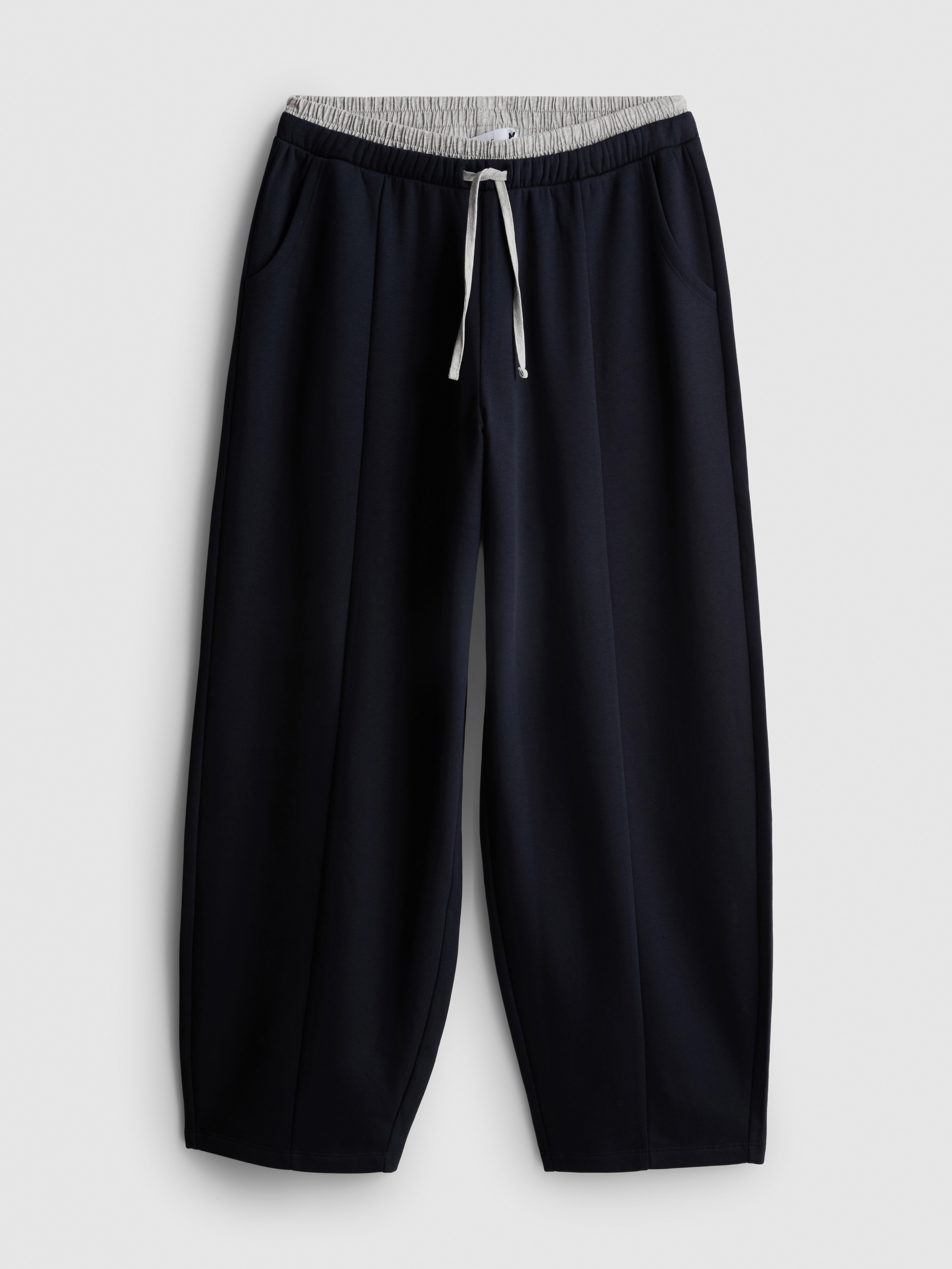 The Primark Scene | Double Waistband Barrel Leg Joggers - Navy