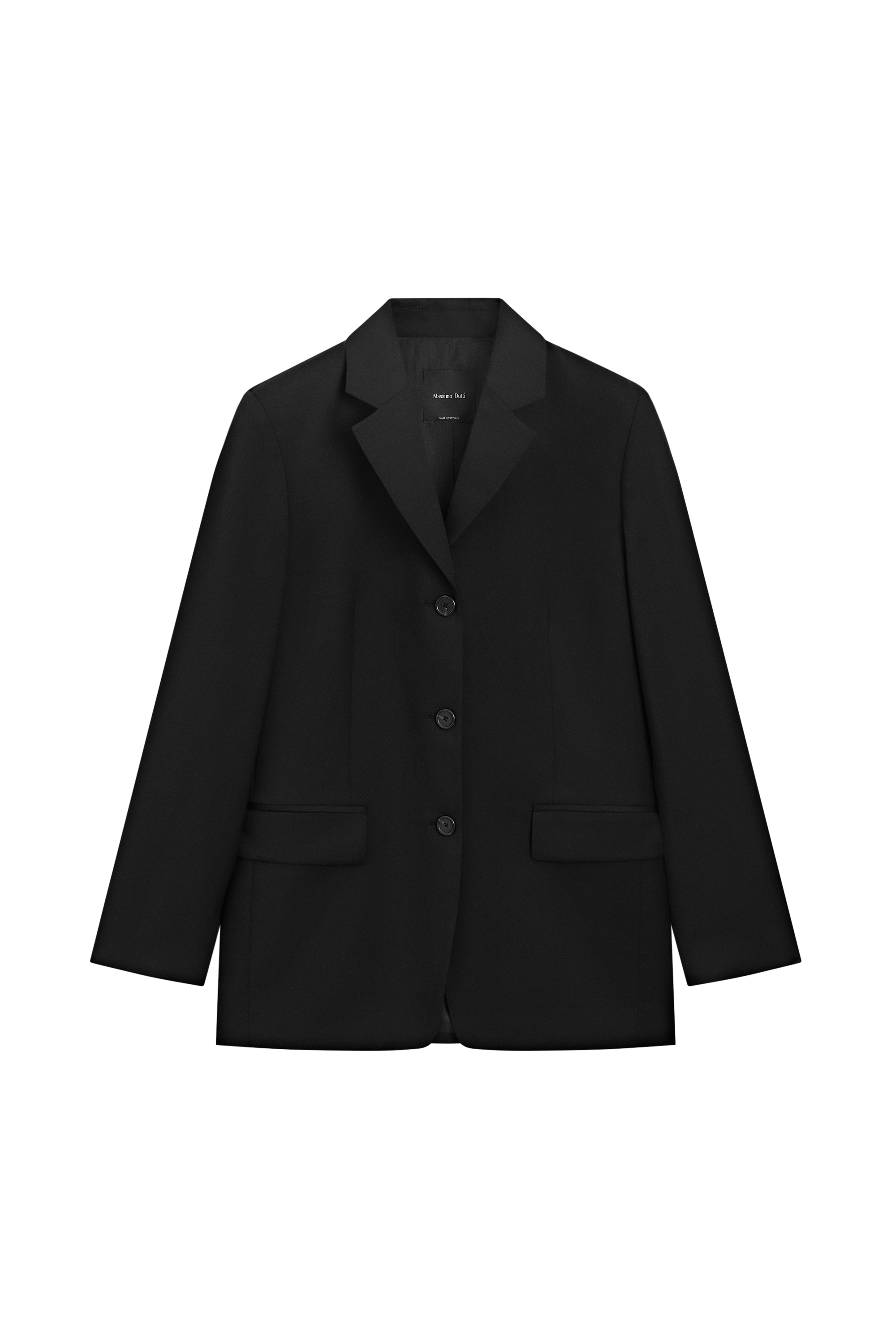 100% cold wool blazer - BLACK