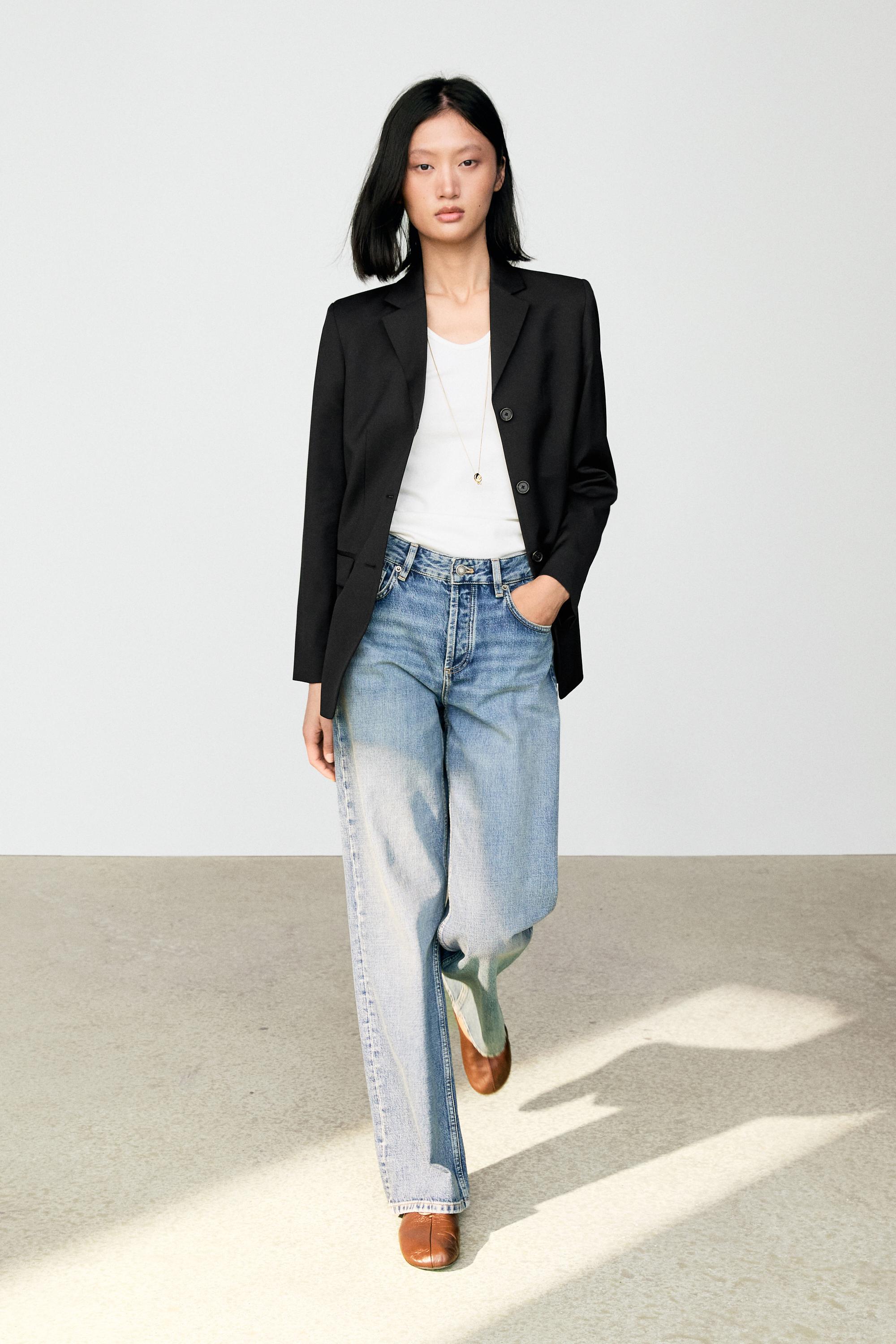 100% cold wool blazer - BLACK