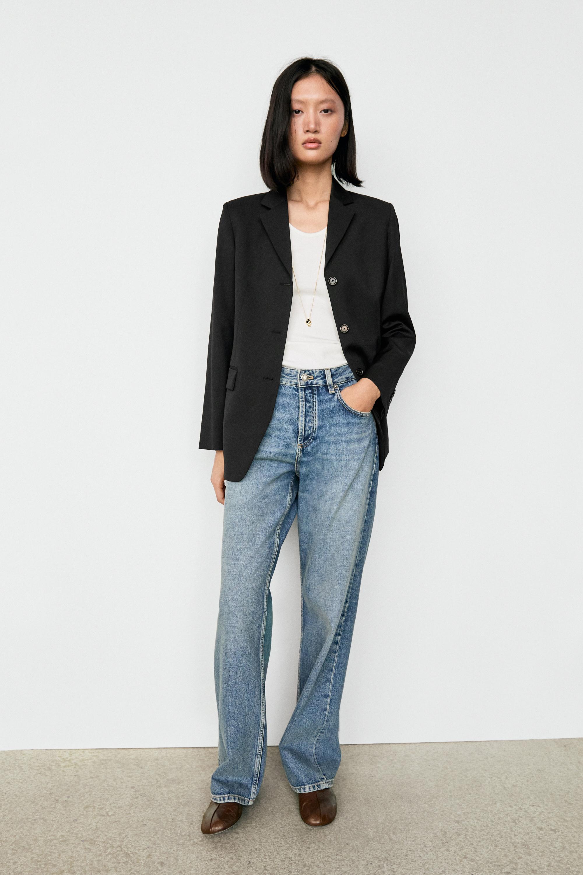 100% cold wool blazer - BLACK