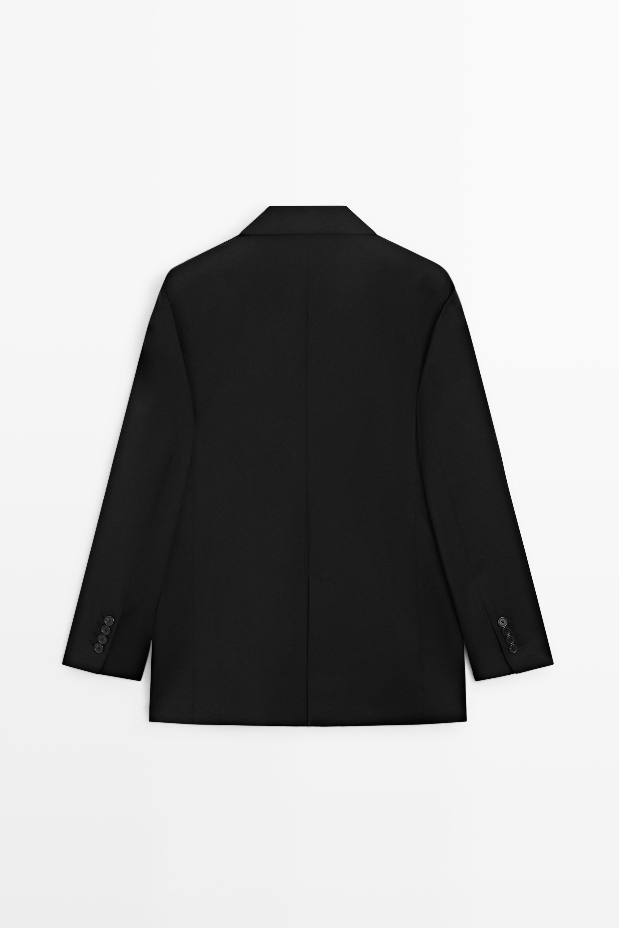 100% cold wool blazer - BLACK