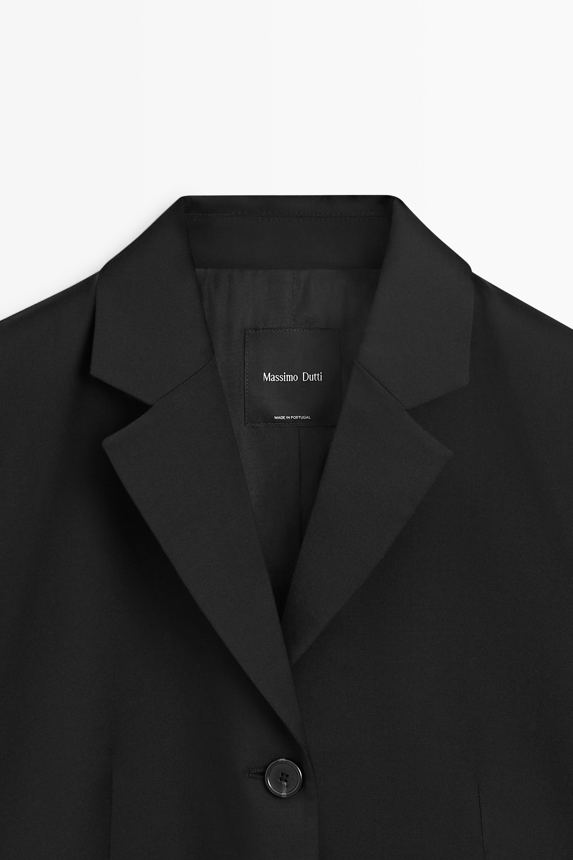 100% cold wool blazer - BLACK