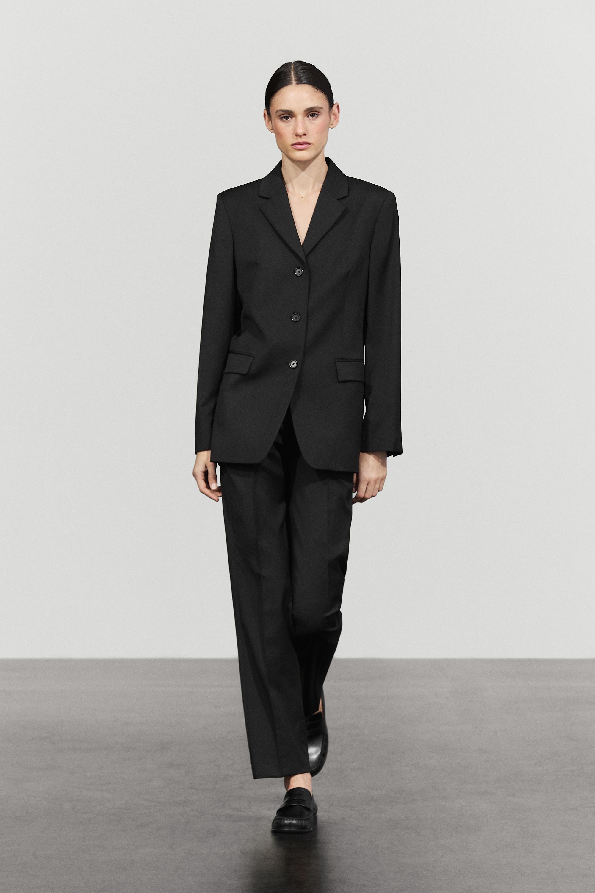 100% cold wool blazer - BLACK