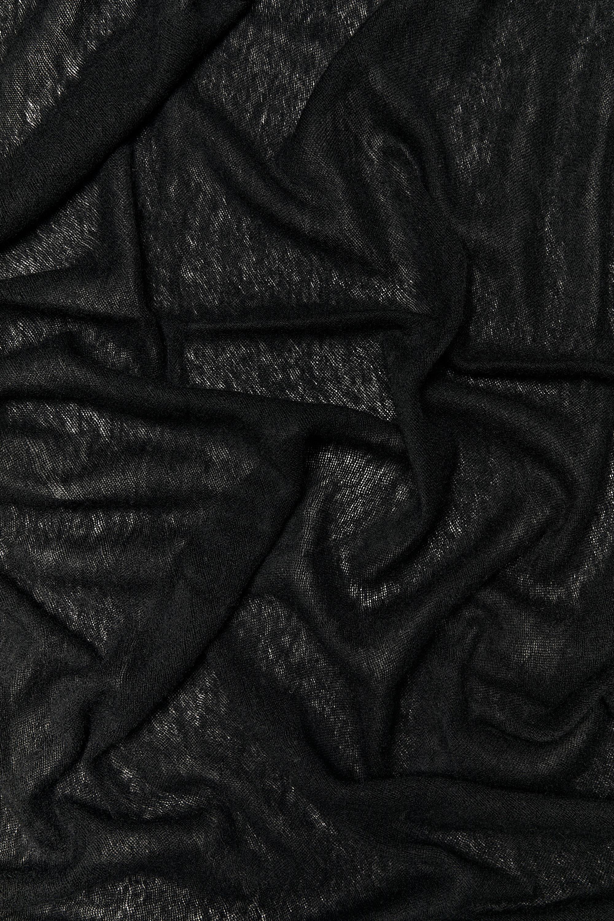 100% Cashmere scarf - BLACK