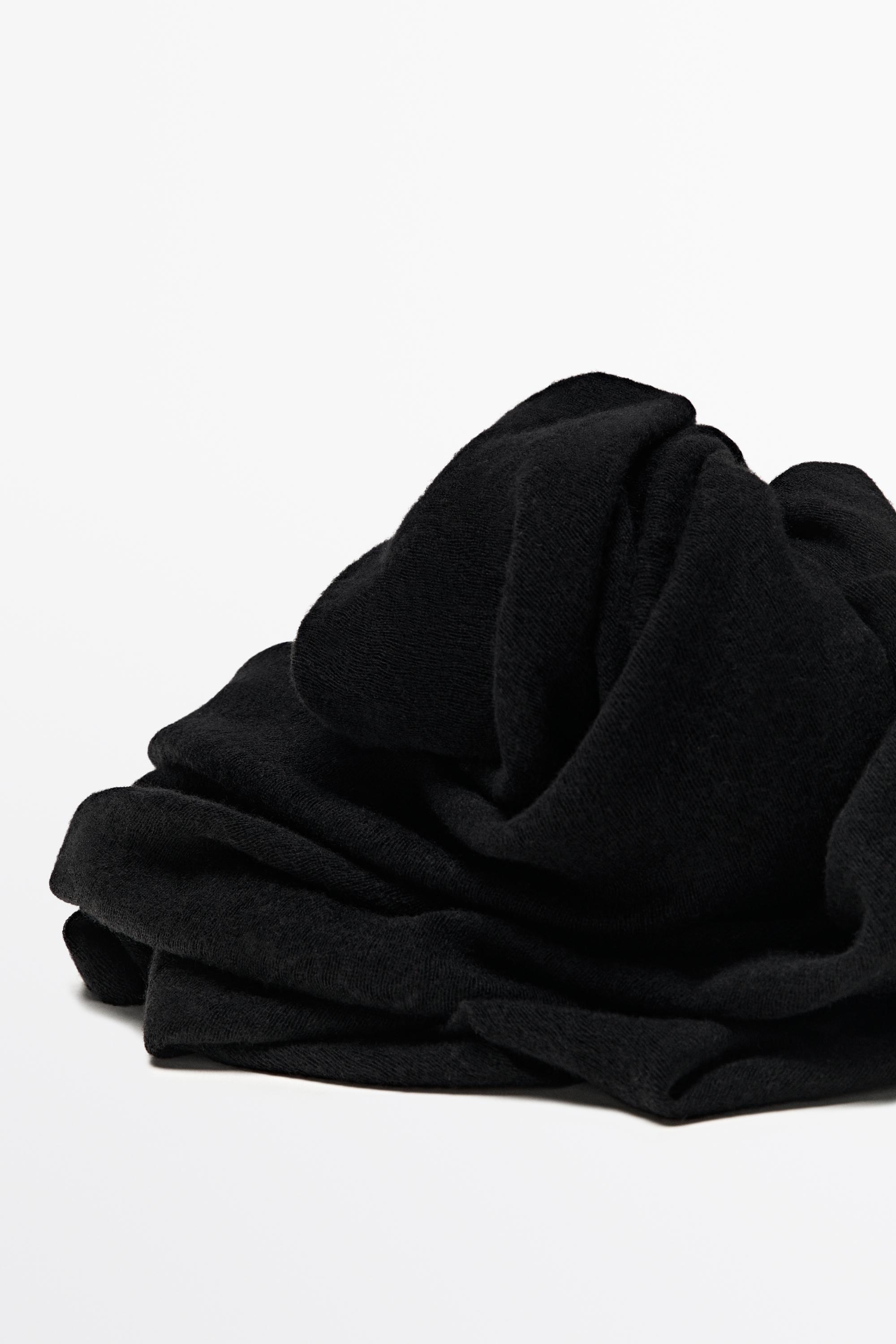 100% Cashmere scarf - BLACK