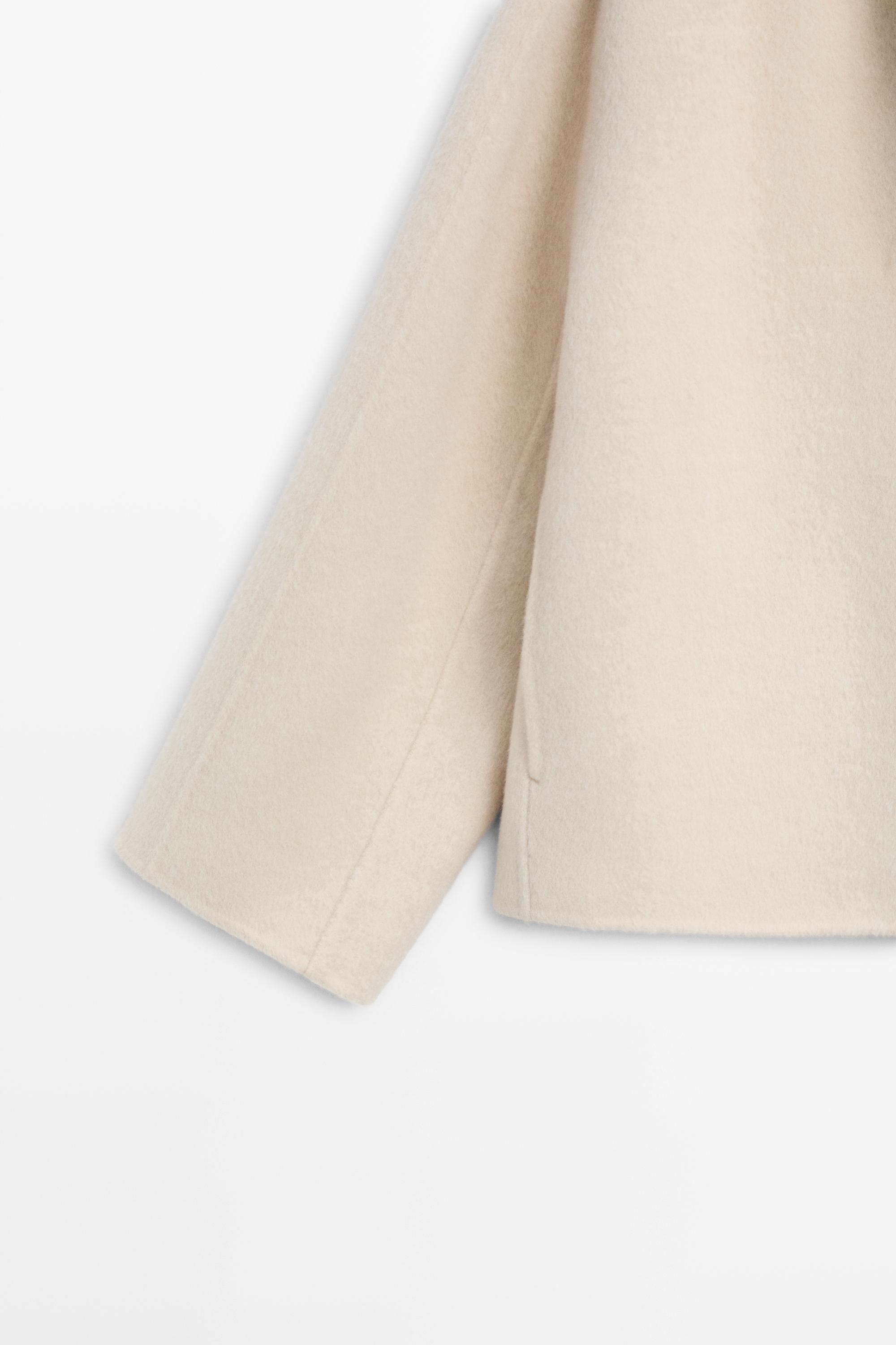 Short coat with scarf detail - Off white