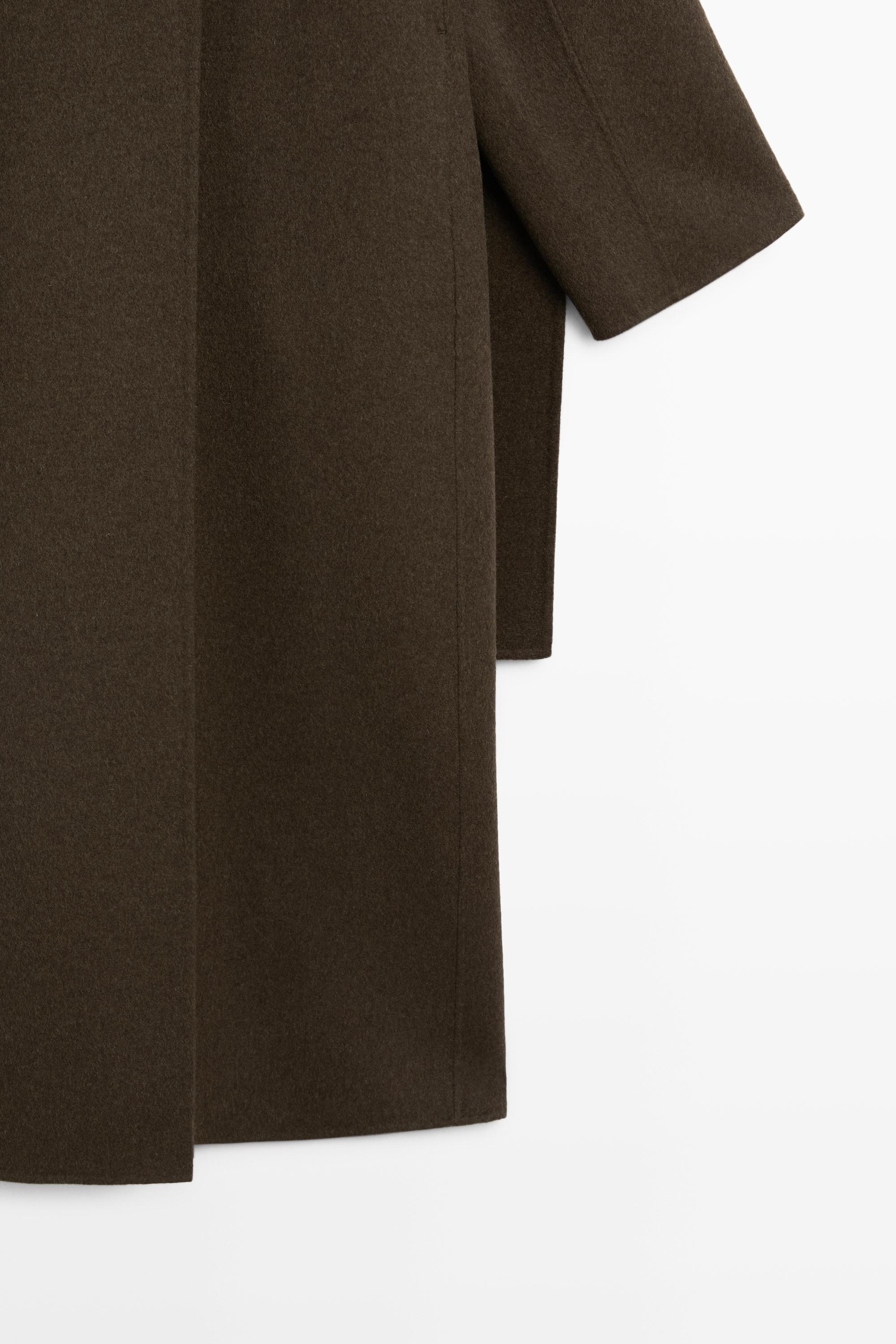 Long coat with scarf detail - Greyish green