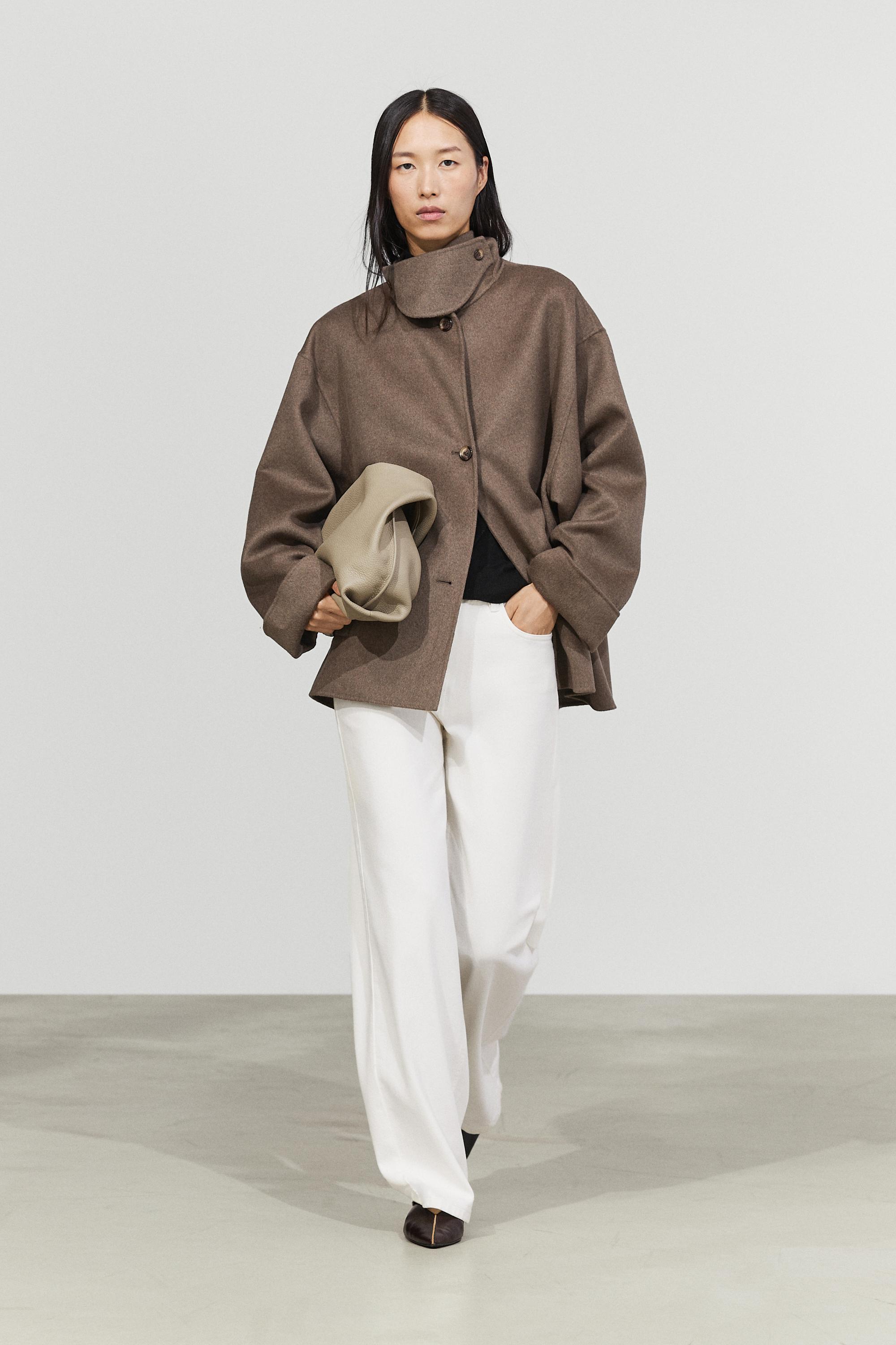 Wool-blend trench coat - MOLE BROWN