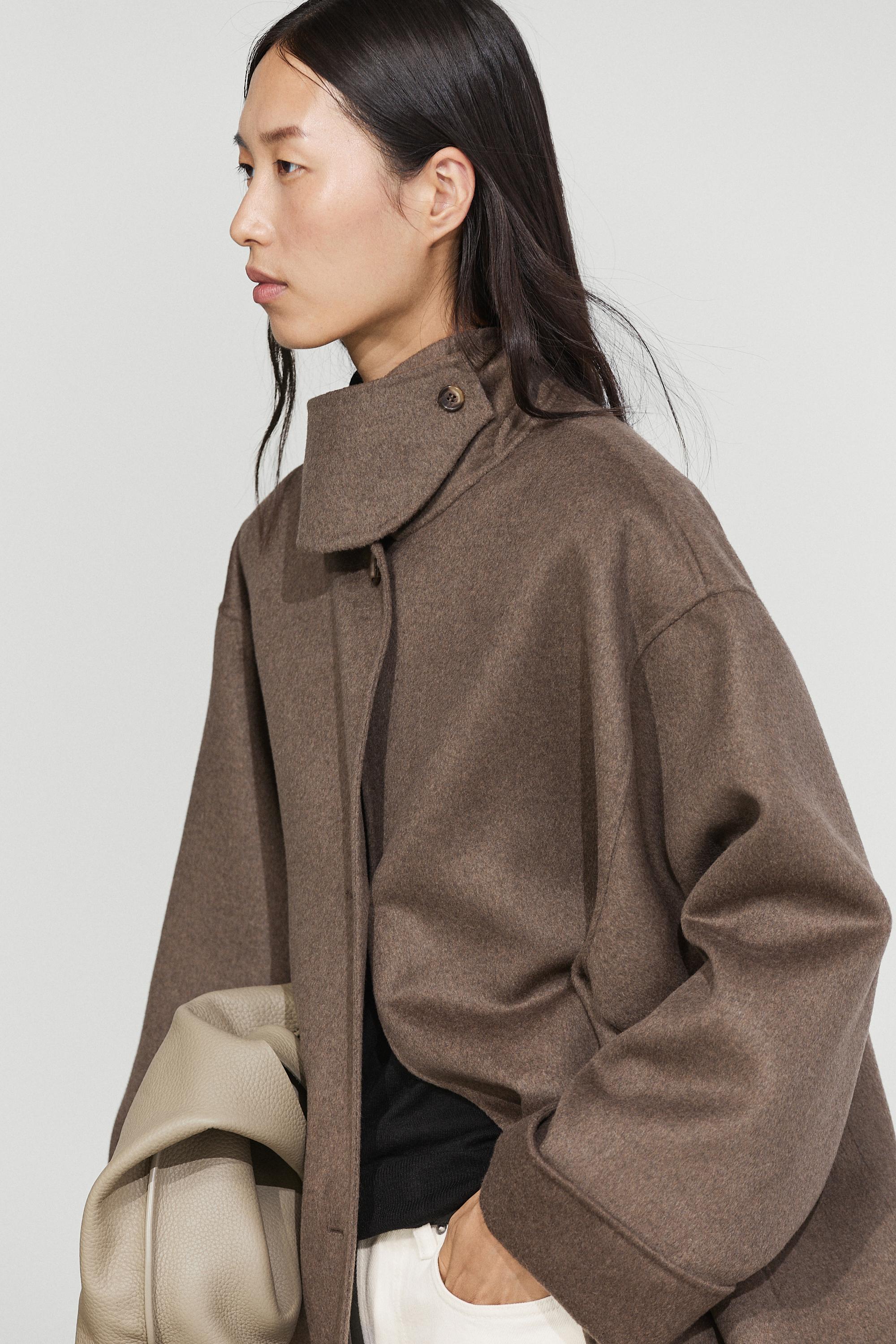 Wool-blend trench coat - MOLE BROWN