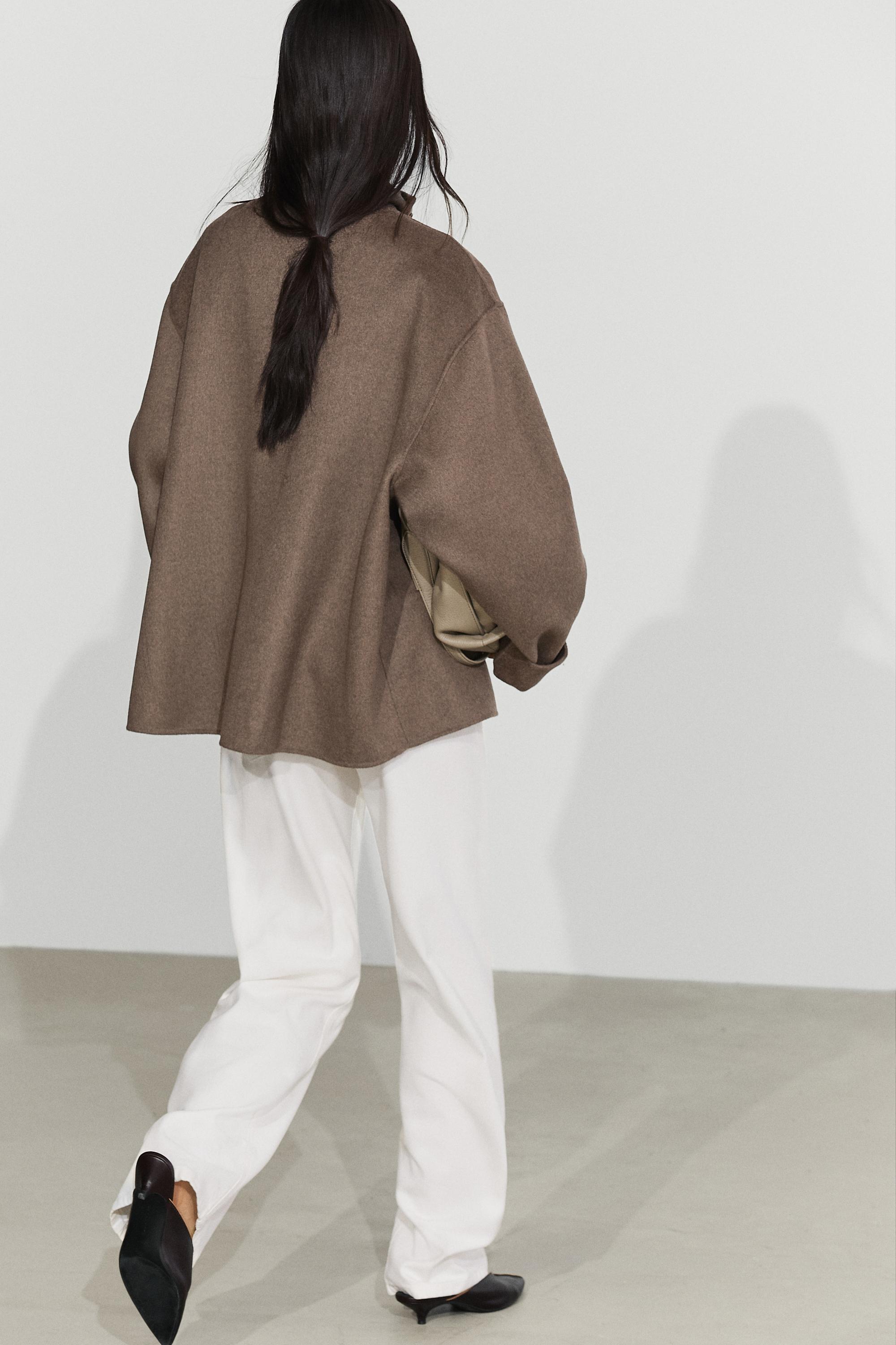 Wool-blend trench coat - MOLE BROWN