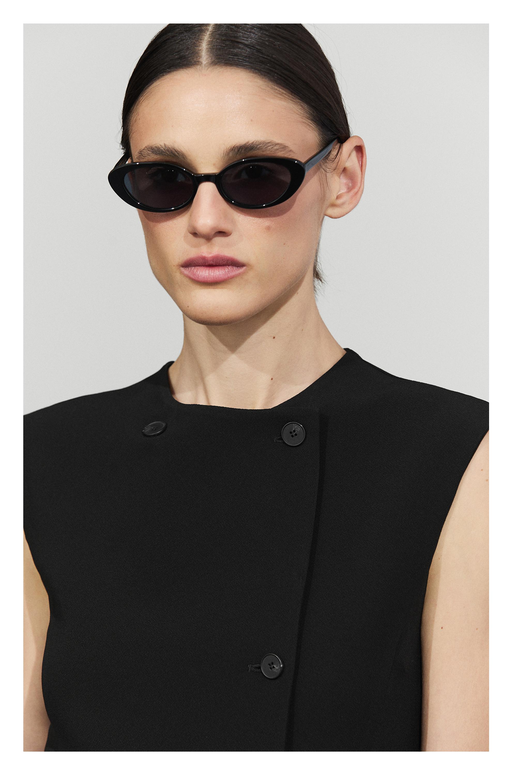 Buttoned midi dress - BLACK