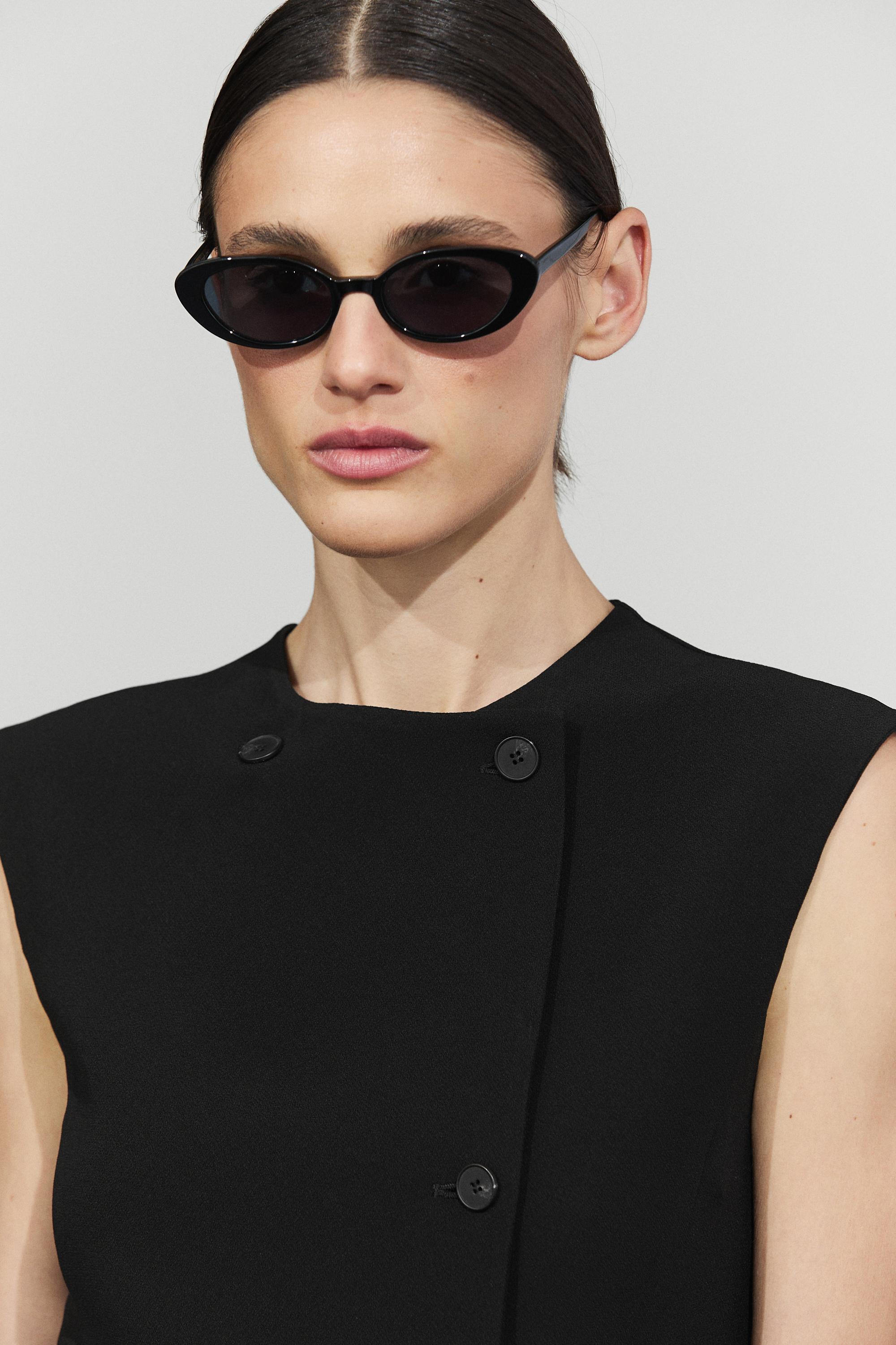 Buttoned midi dress - BLACK