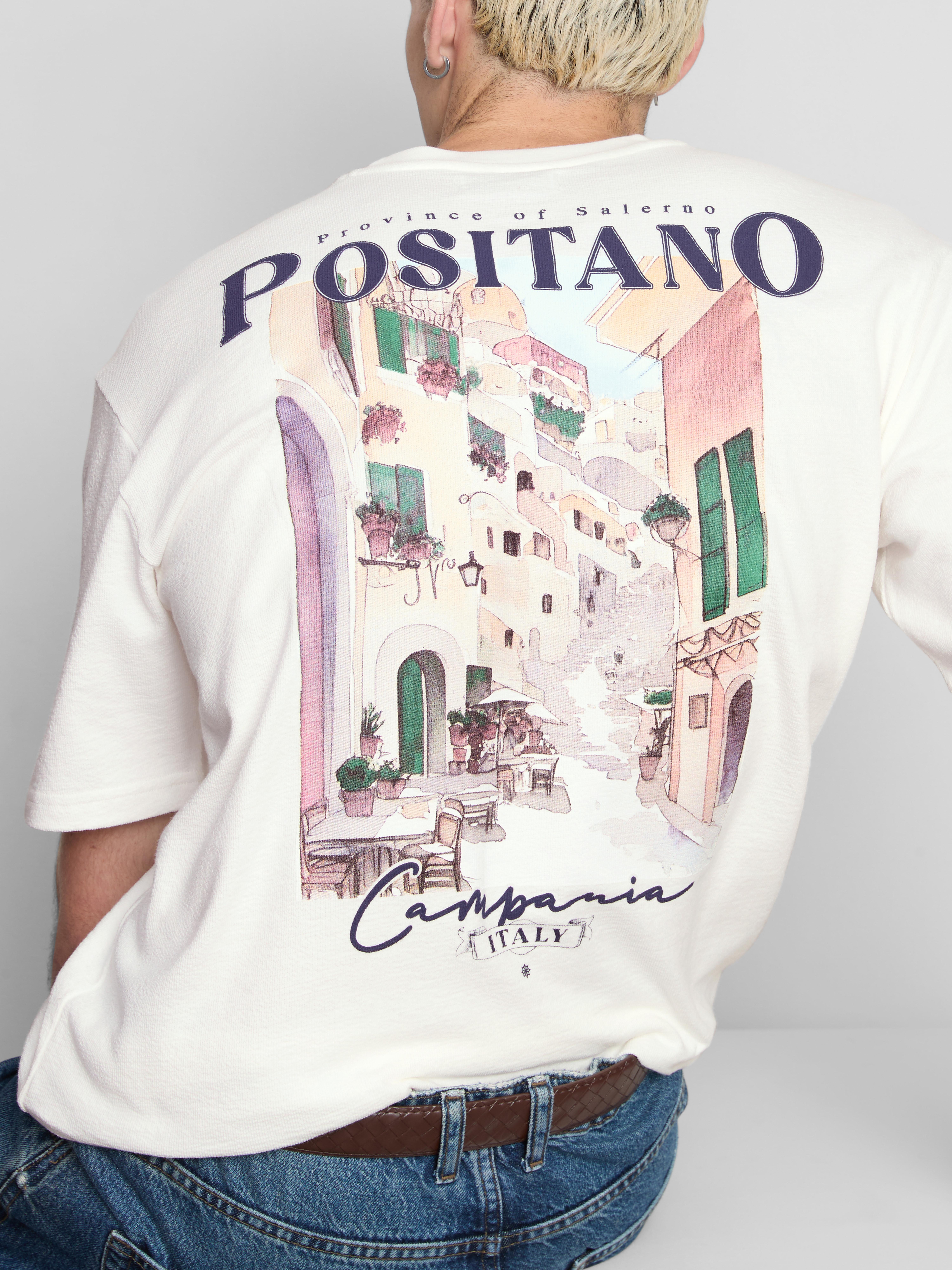 Positano Back Graphic T-Shirt - Ivory