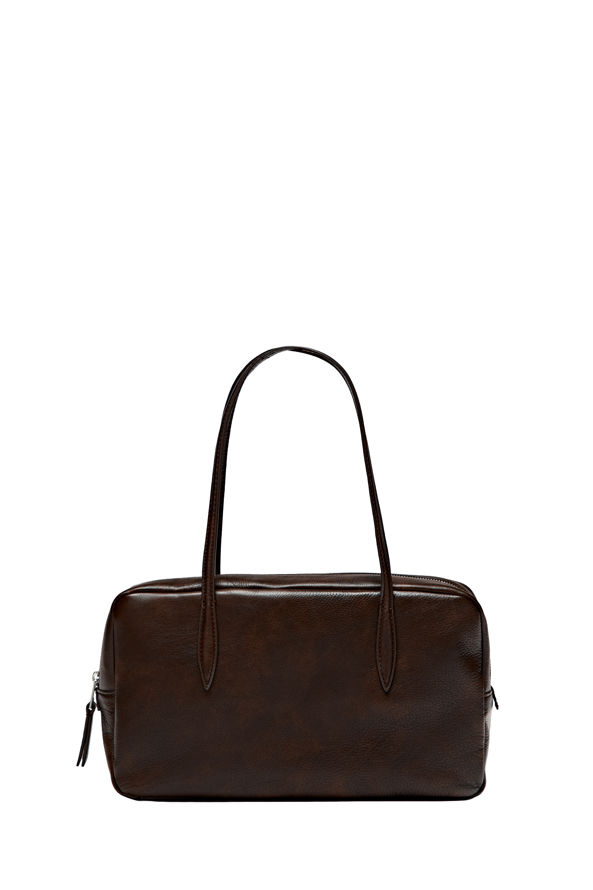 Nappa leather mini duffle bag - BROWN