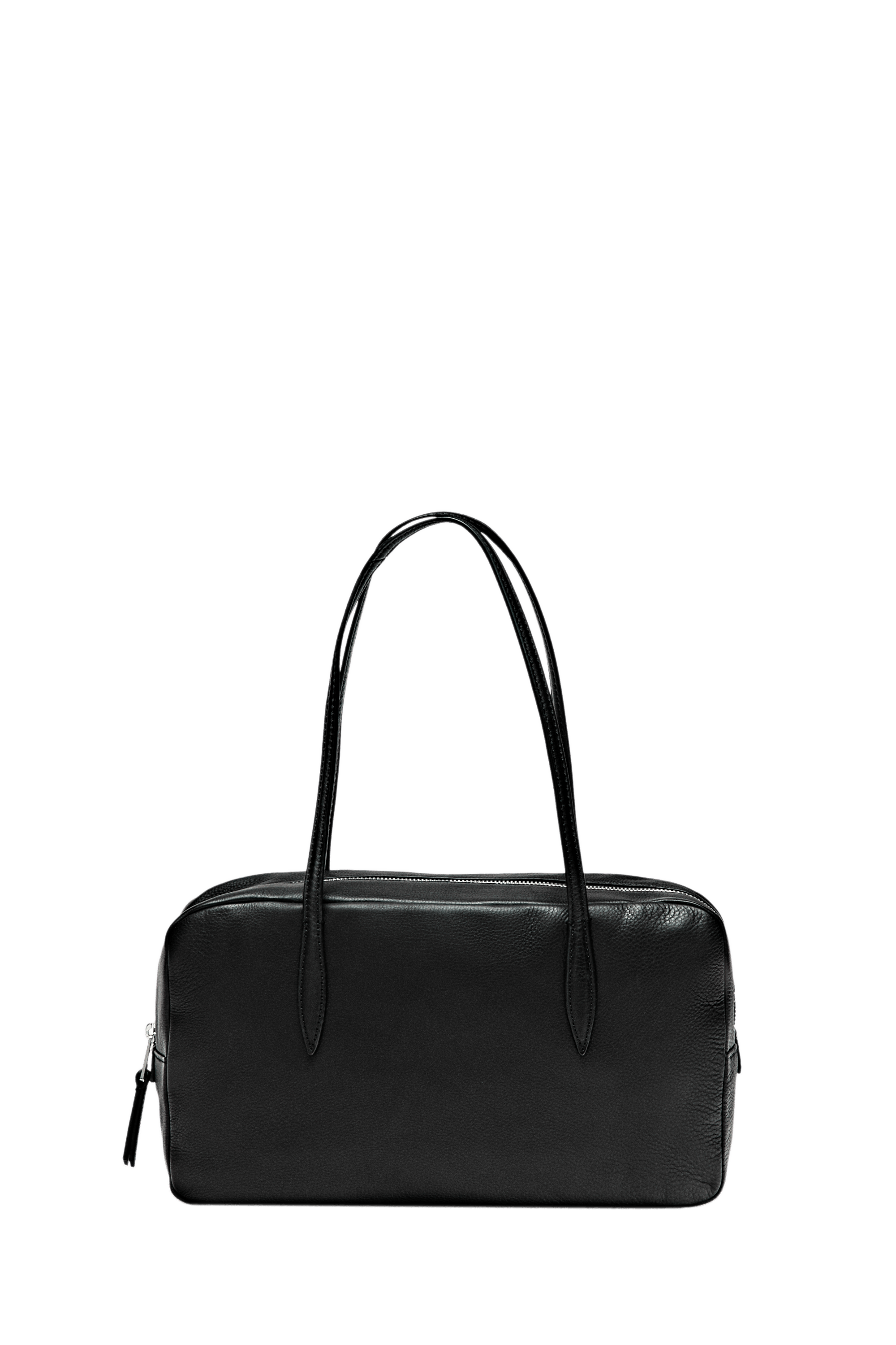 Nappa leather mini duffle bag - BLACK