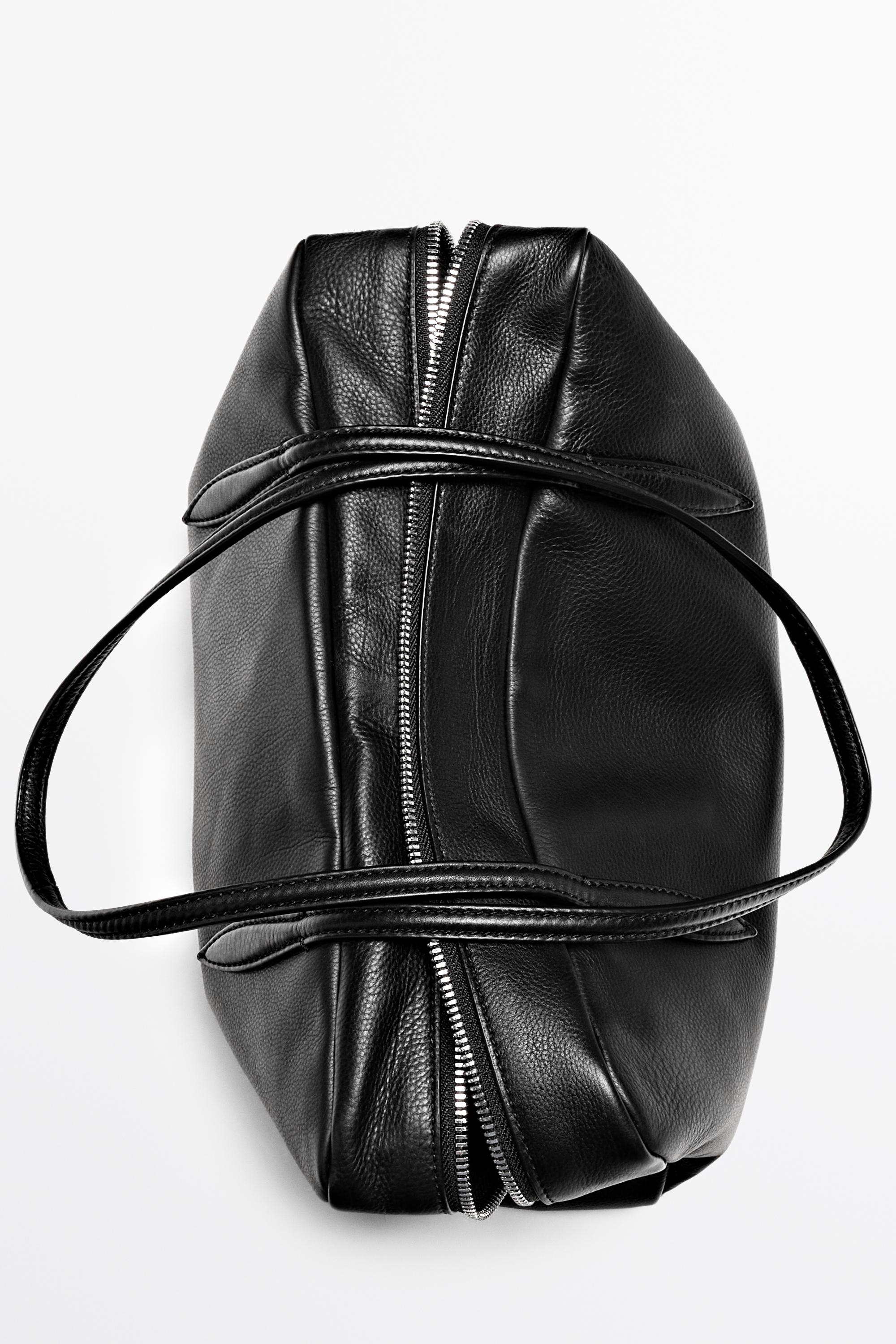 Nappa leather mini duffle bag - BLACK
