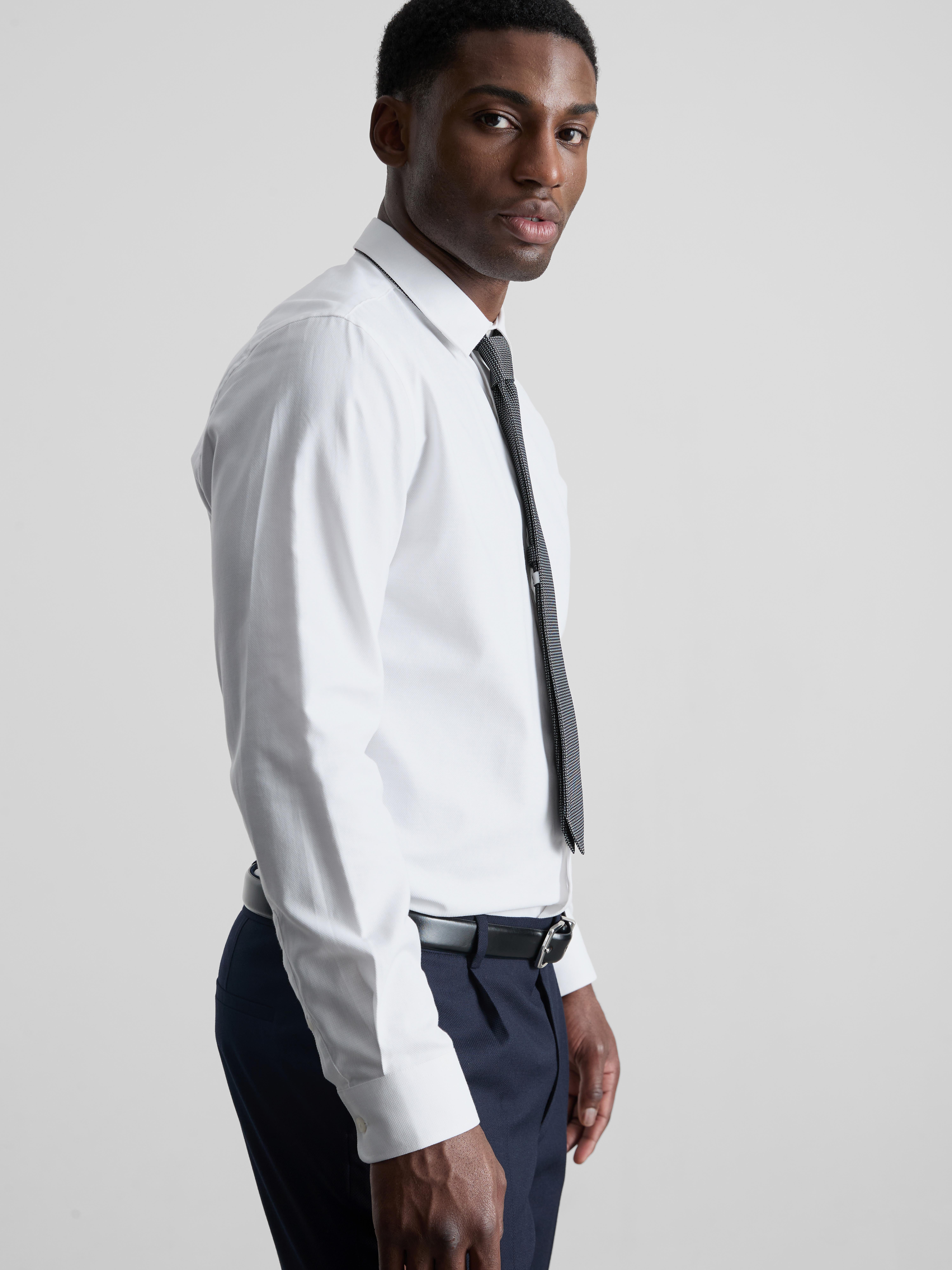 Textured Oxford Shirt - White