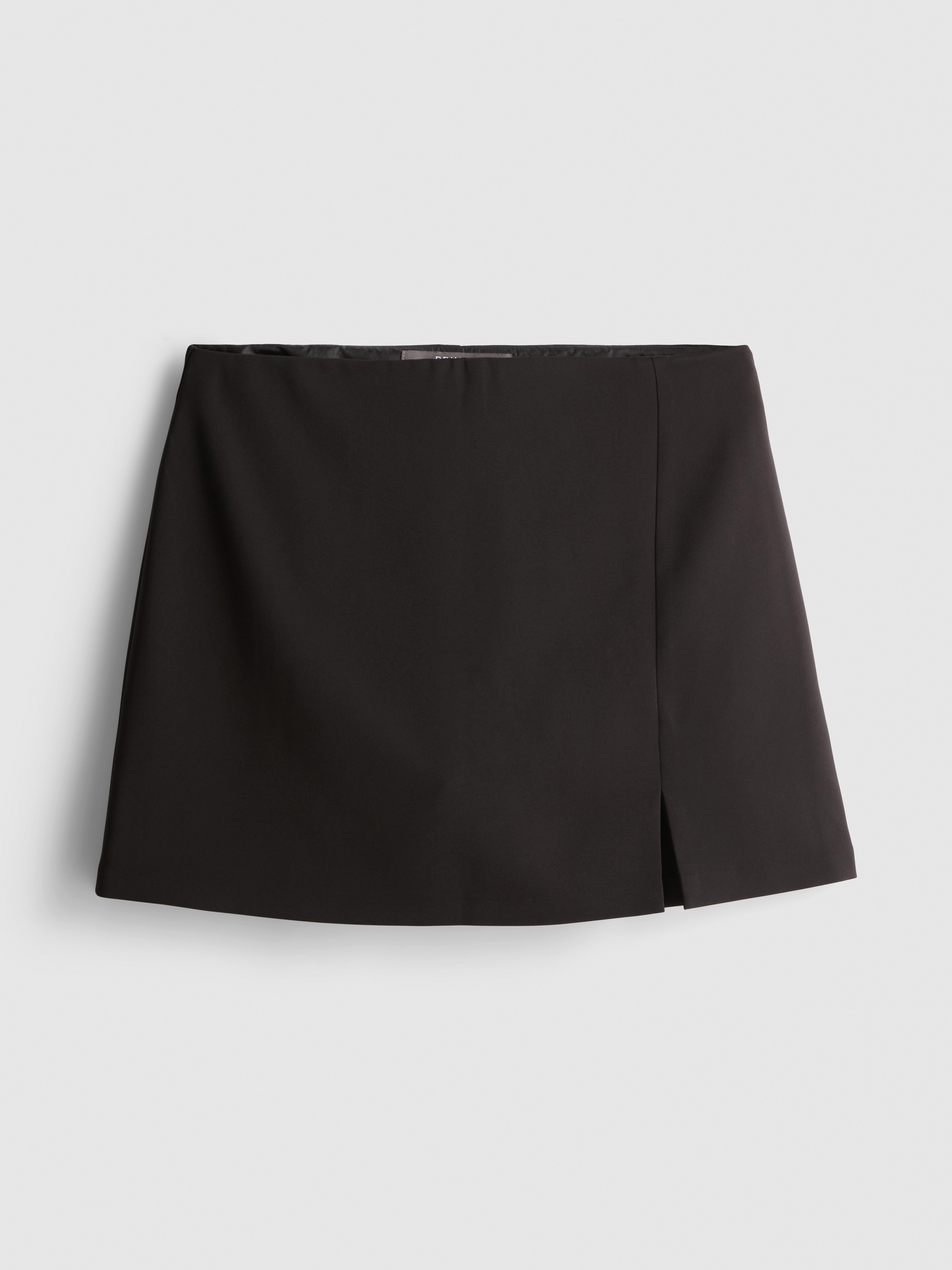 Split Front Mini Skort - Black
