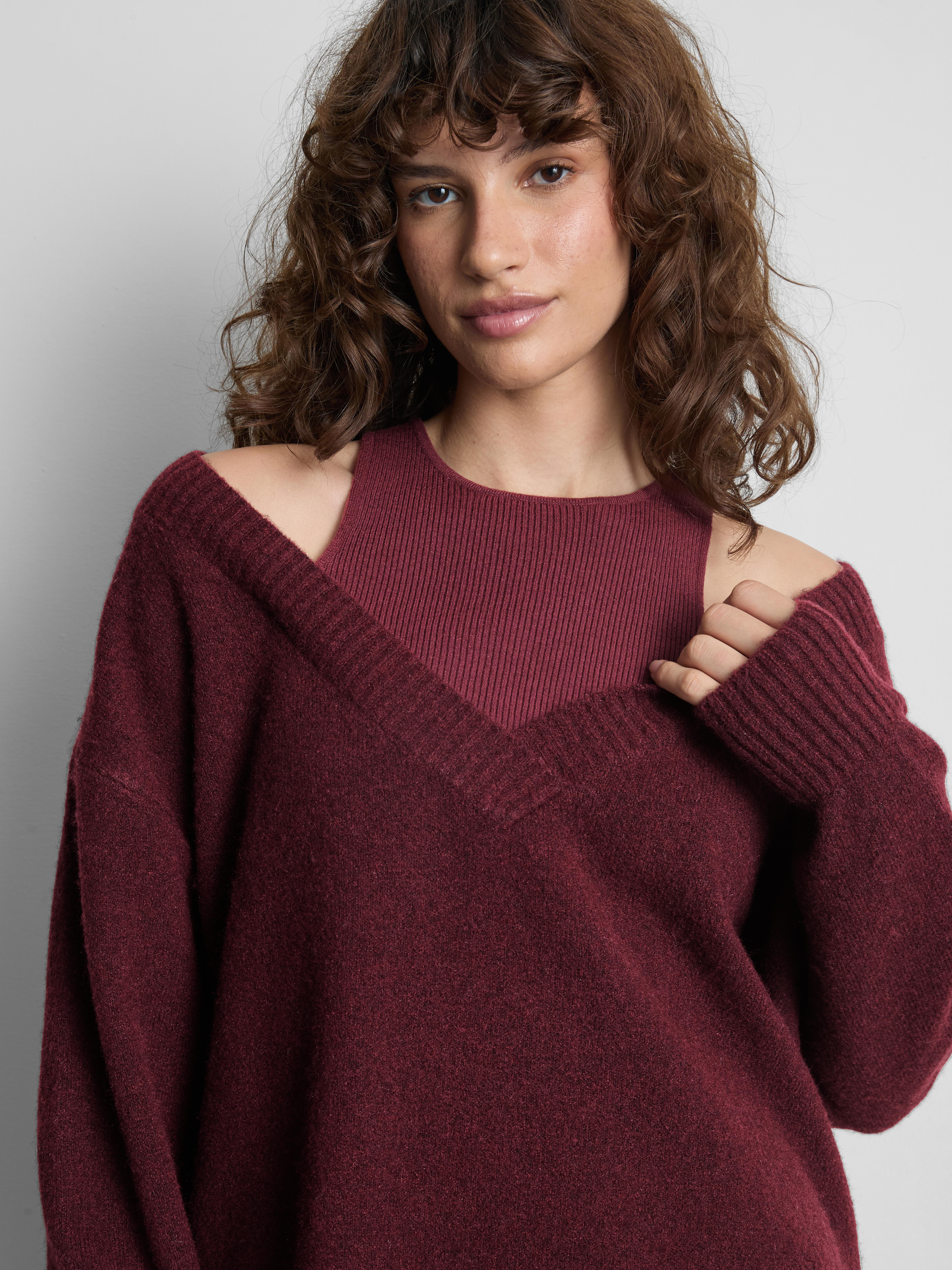The Primark Scene | Double-Layered Knitted Sweater - Wine