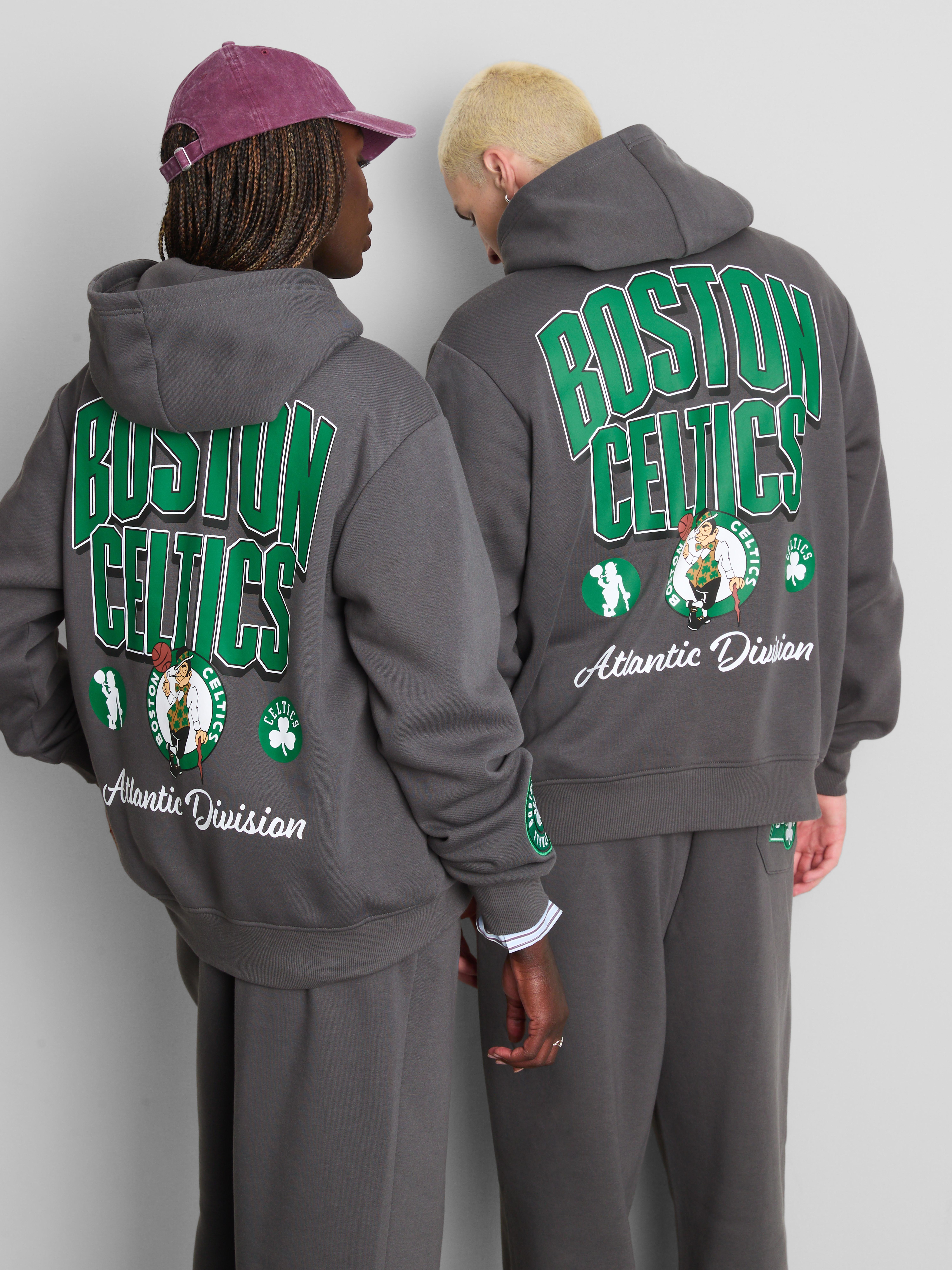 NBA Boston Celtics Cotton-Rich Hoodie - Charcoal