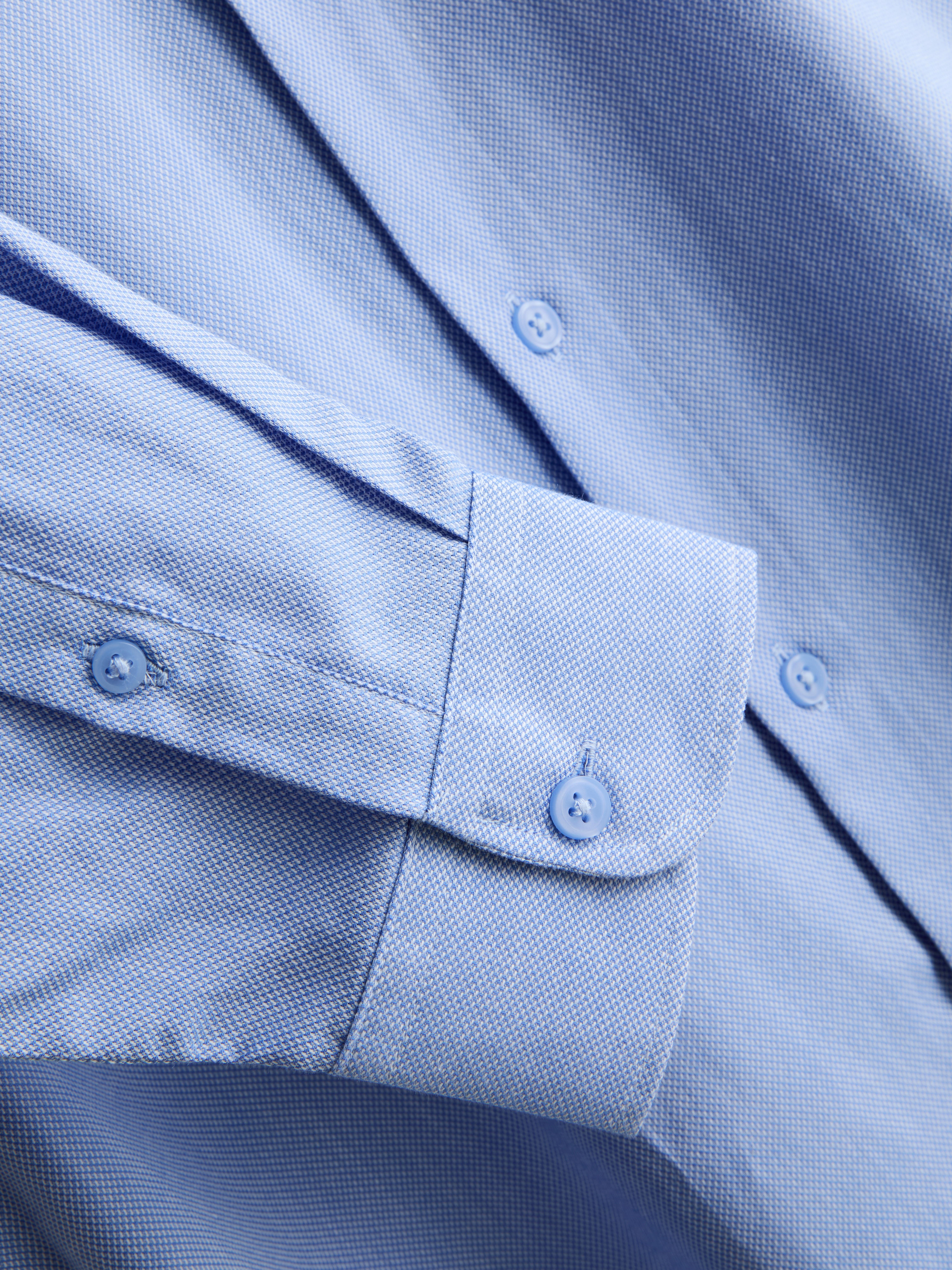 Textured Oxford Shirt - Light Blue