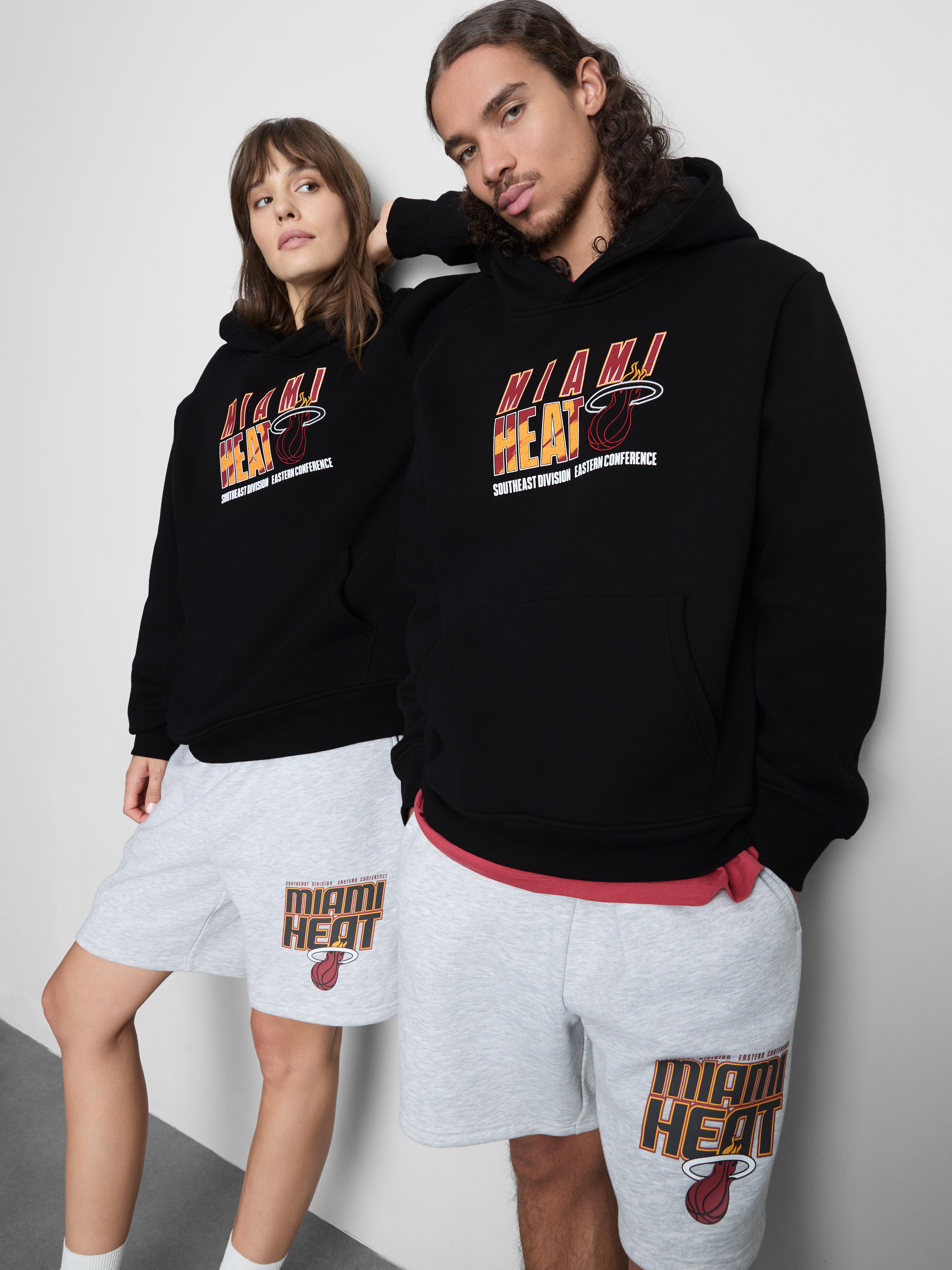 NBA Miami Heat Cotton-Rich Hoodie - Black