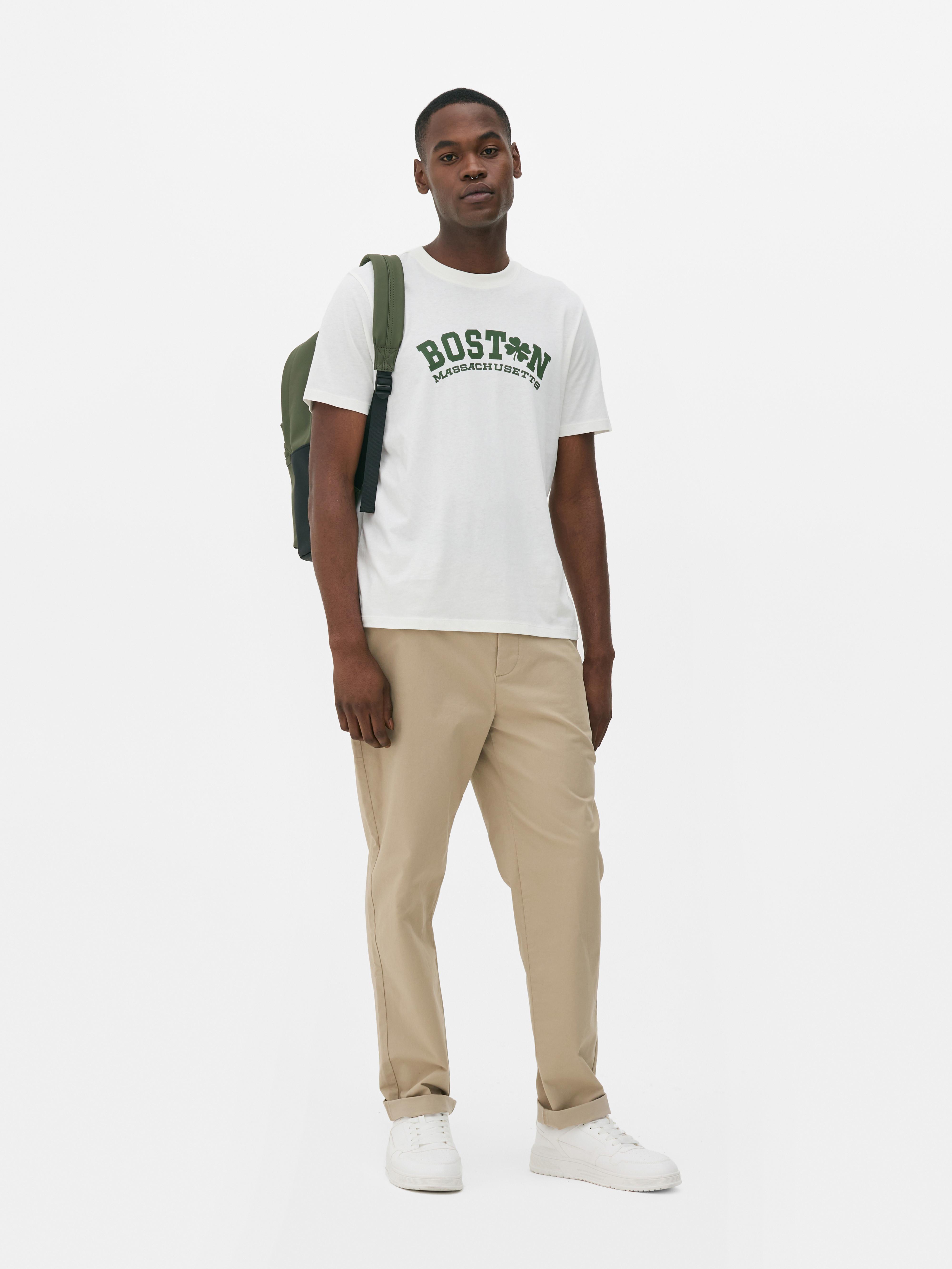 Boston Print T-Shirt - Ivory