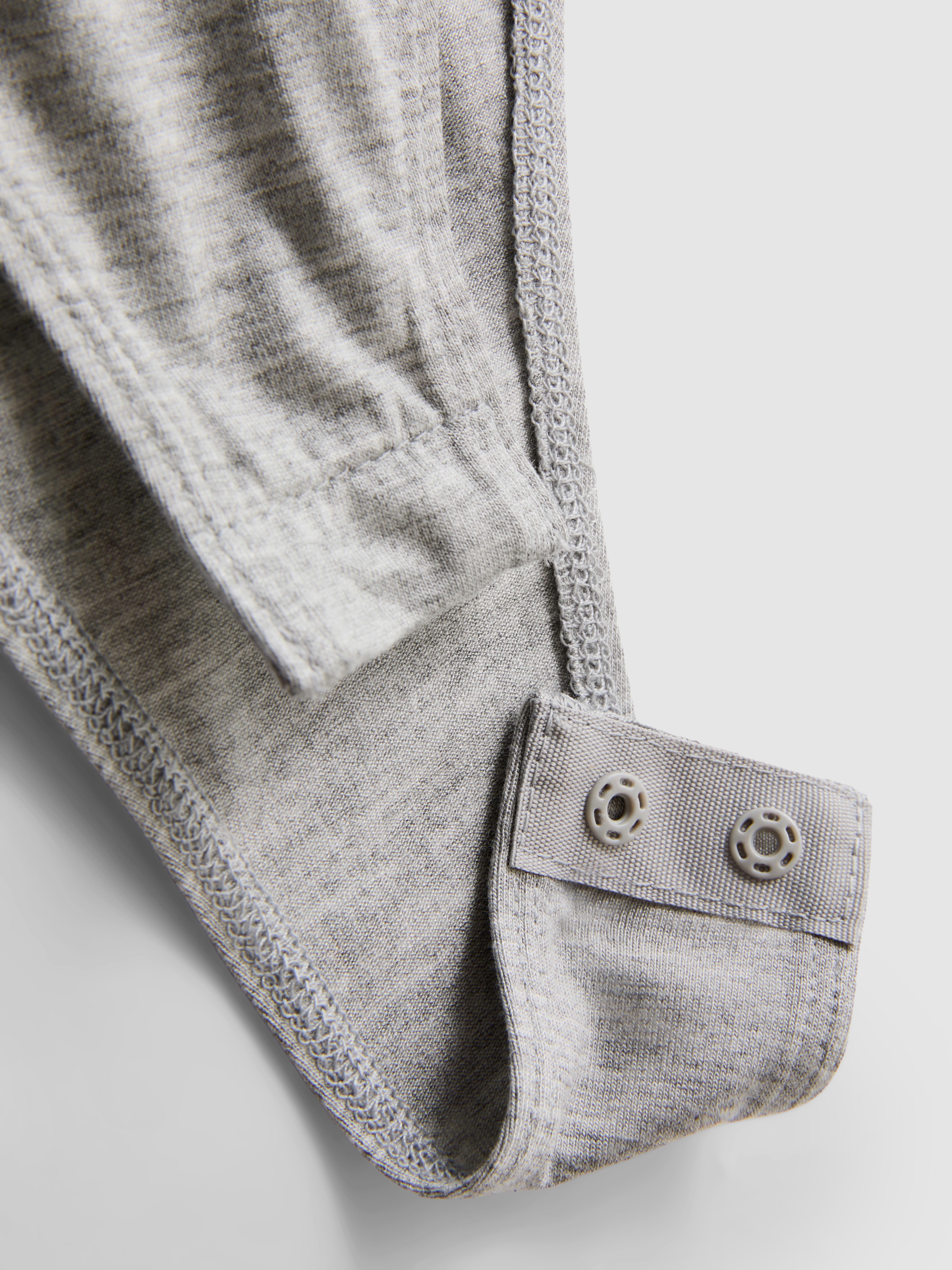 Paula Echevarría Draped Long-Sleeve Onesie - Gray Heather