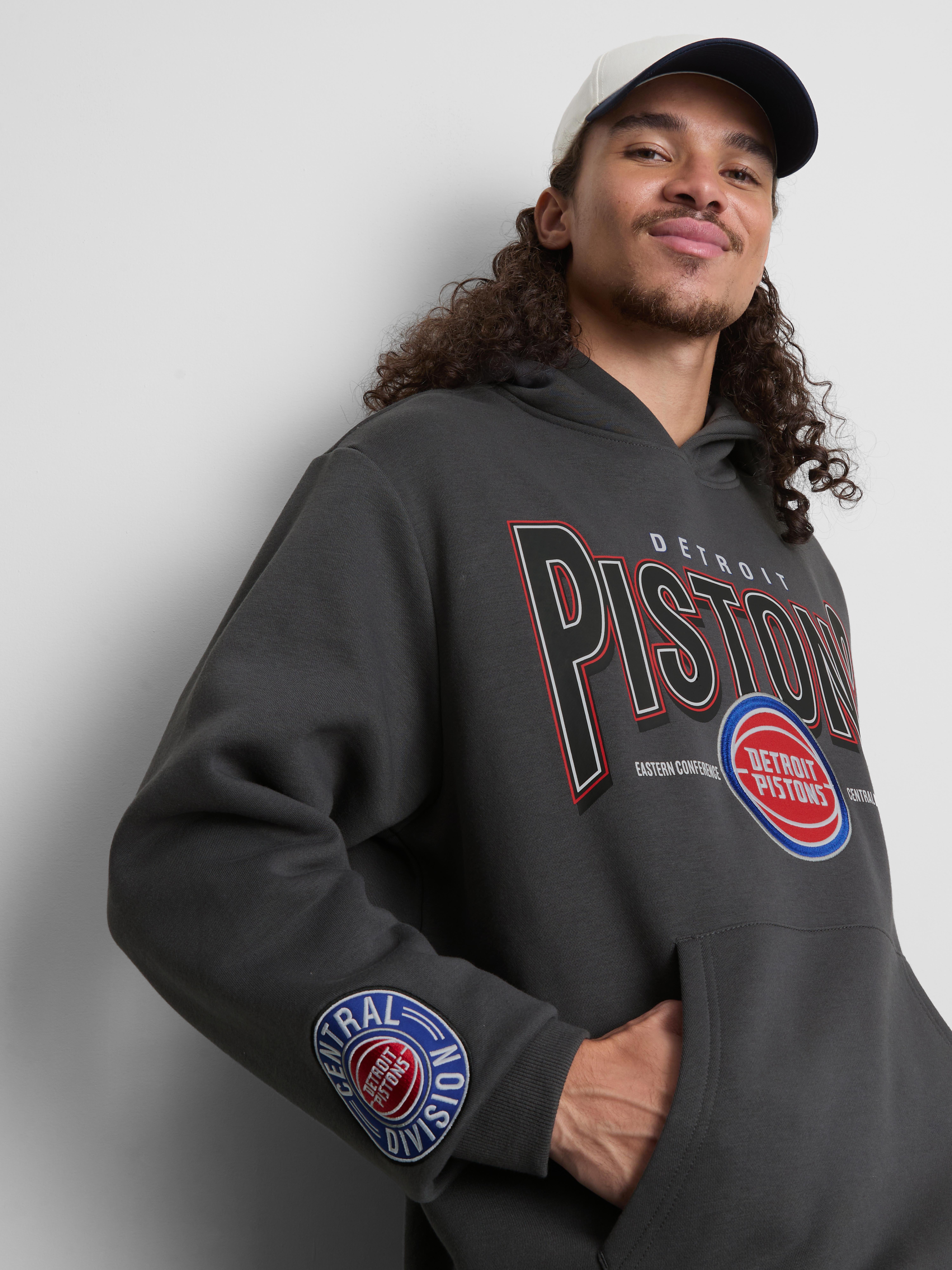 NBA Detroit Pistons Cotton-Rich Hoodie - Charcoal