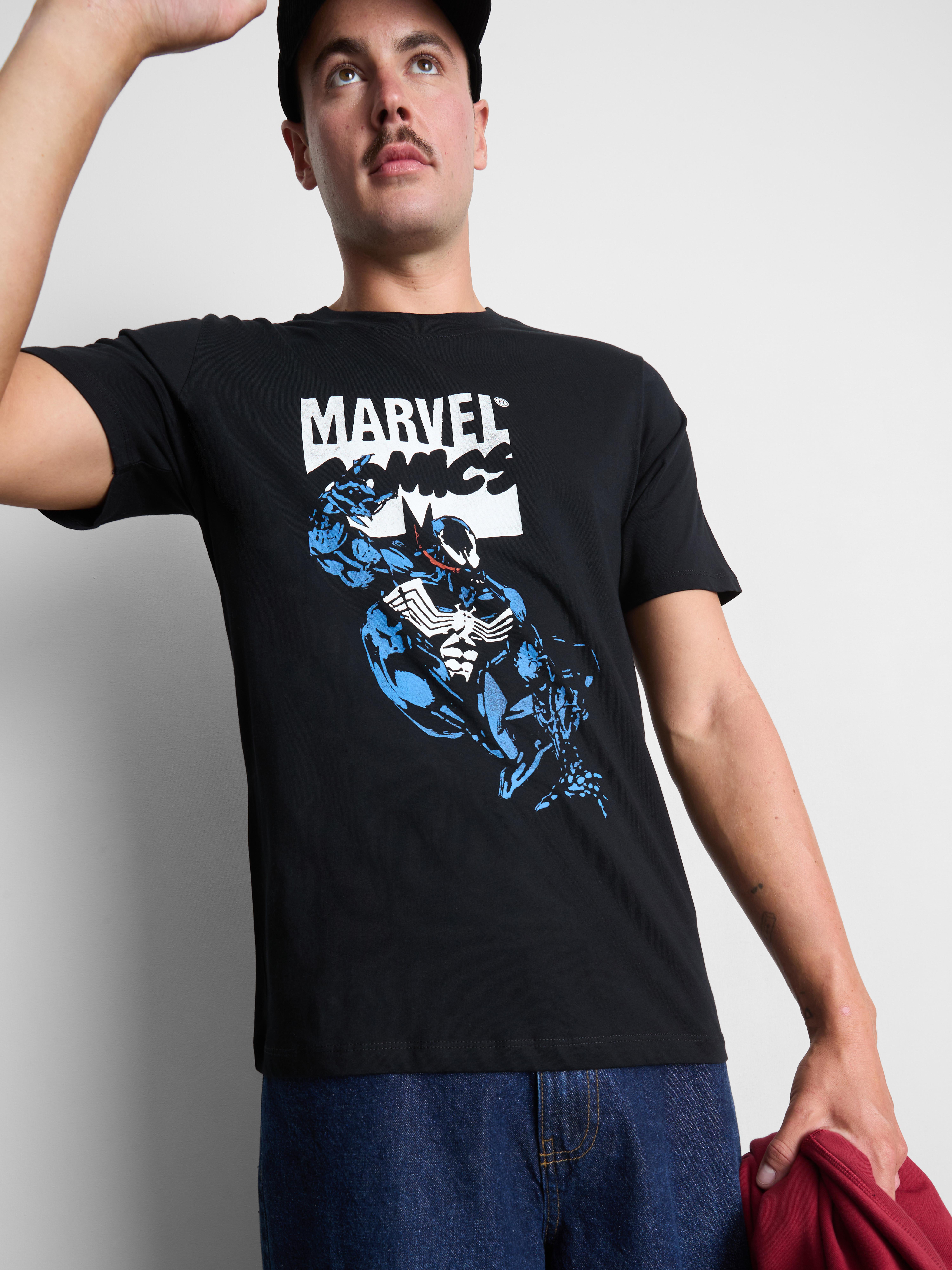MARVEL Pure Cotton Venom Graphic T-Shirt - Black