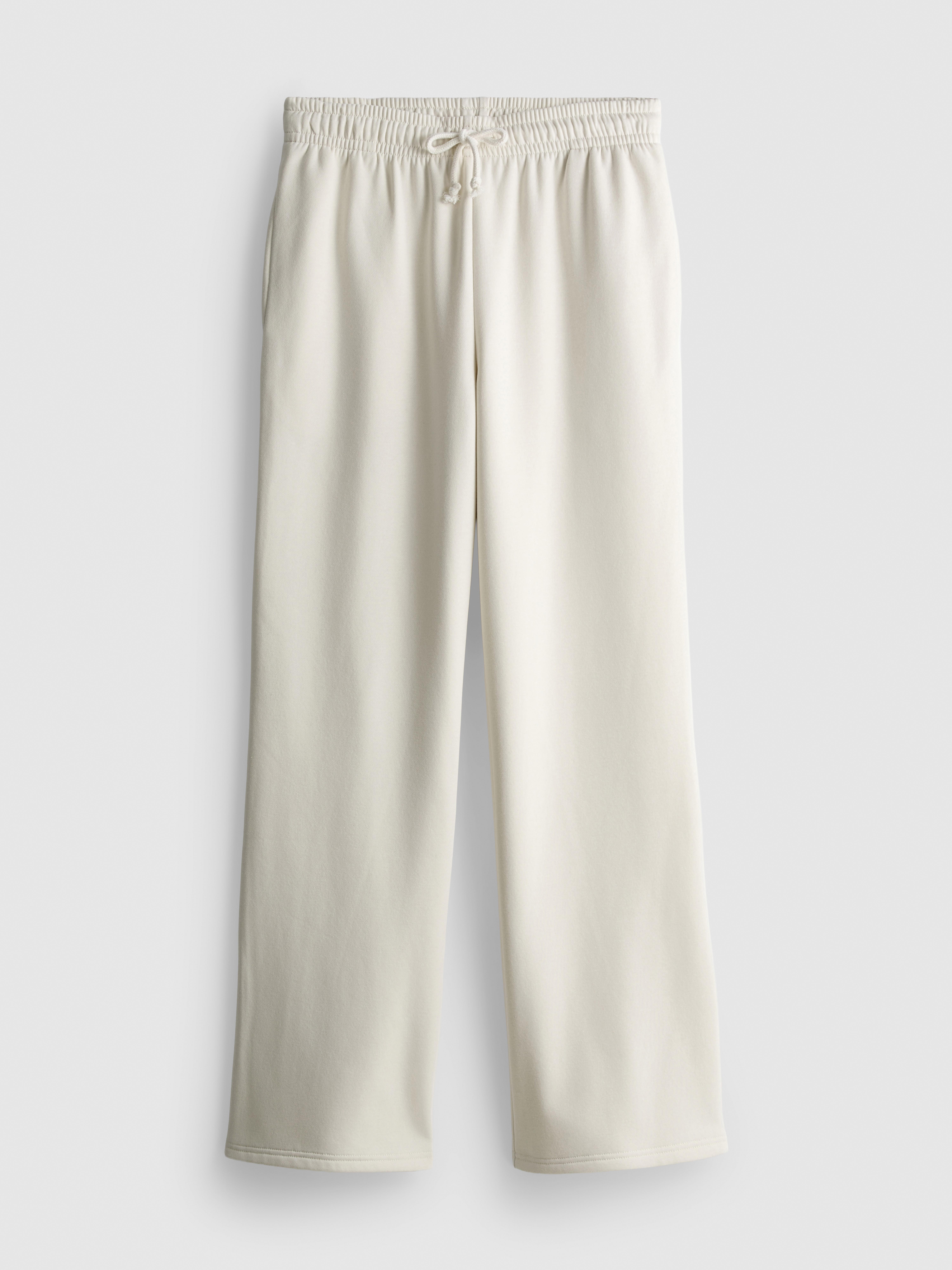 Cotton-Blend Straight-Leg Joggers - Ivory