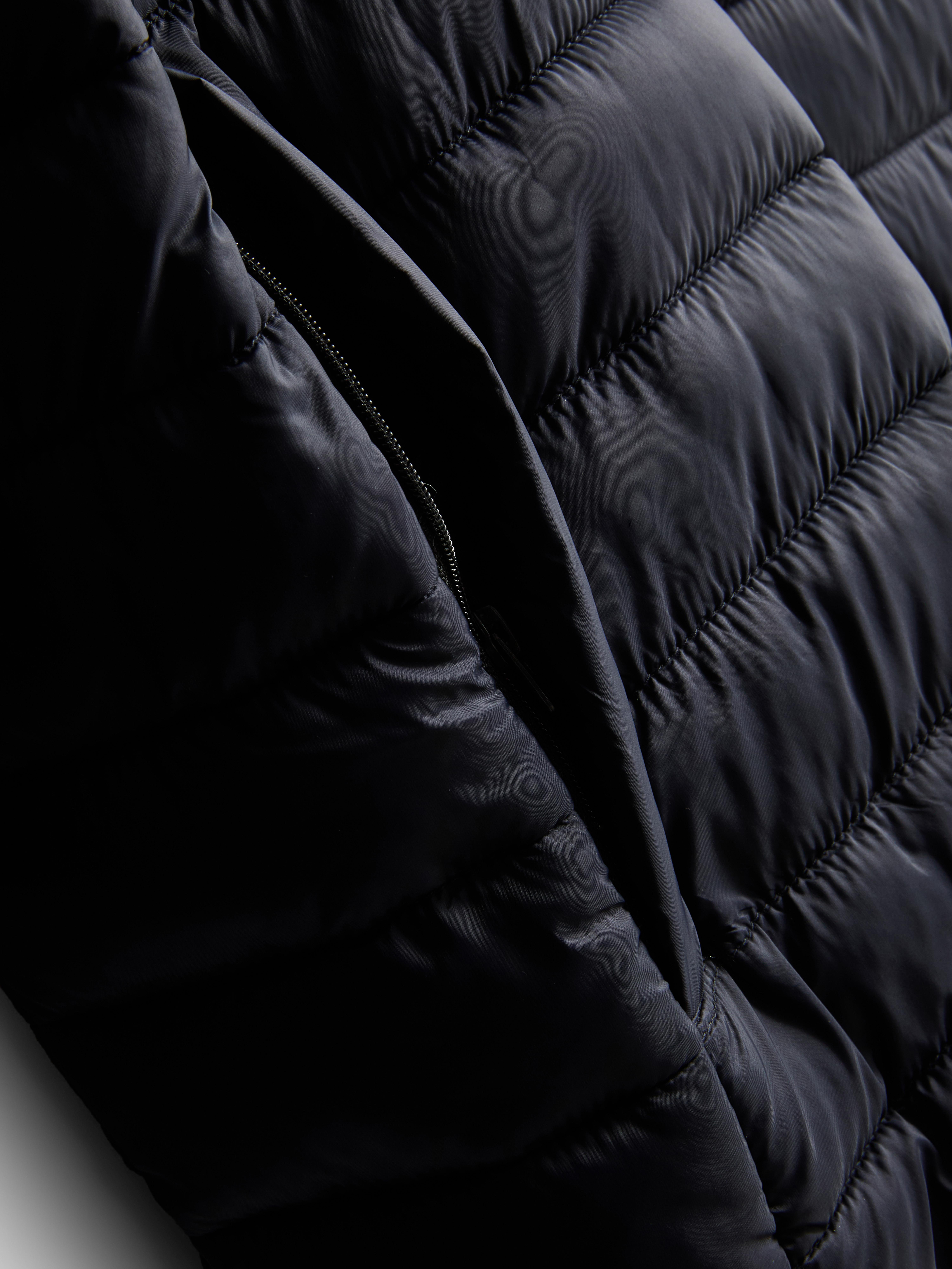 Funnel Neck Puffer Jacket - Navy