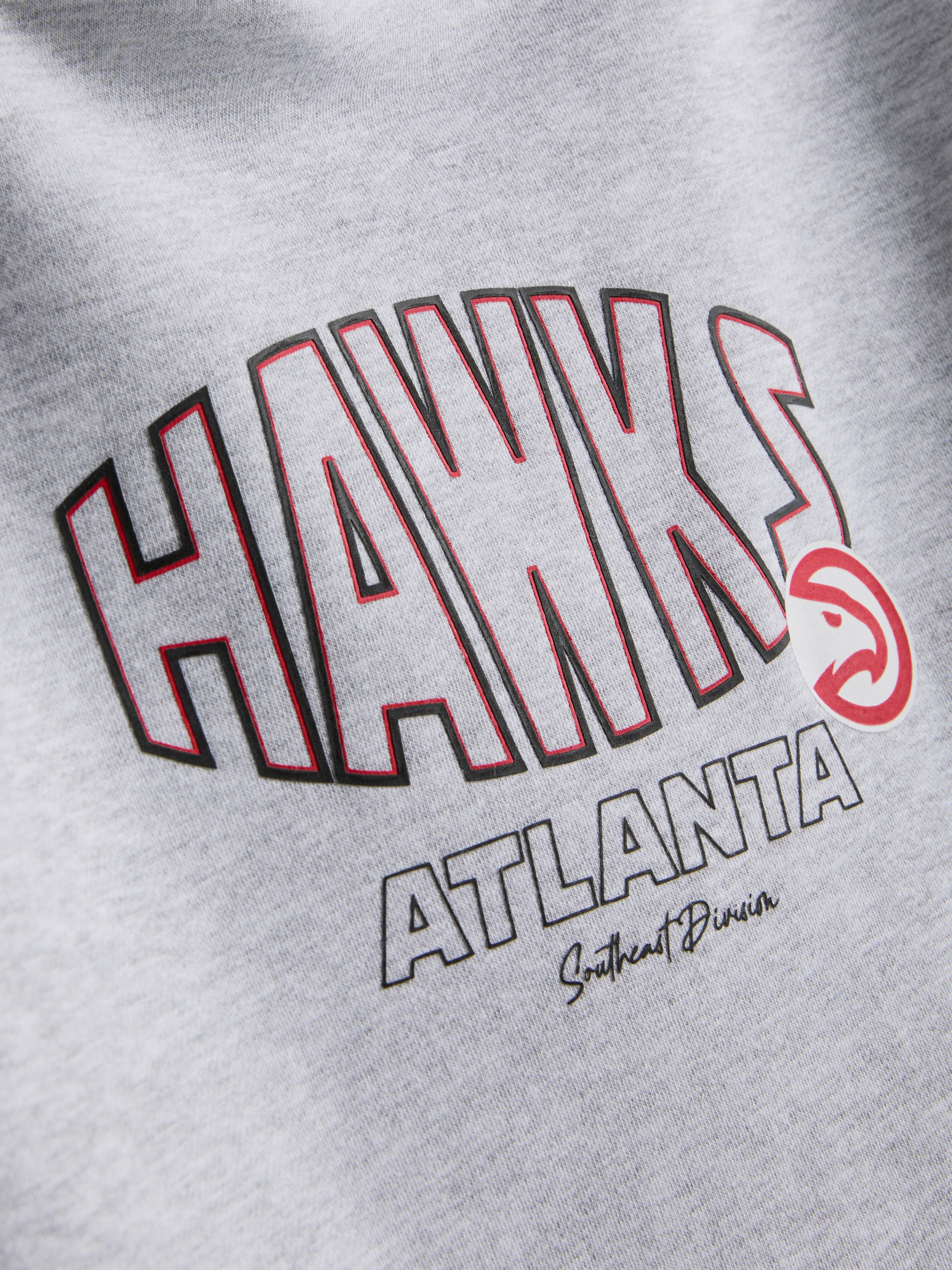 NBA Atlanta Hawks Cotton Rich Hoodie - Gray Heather