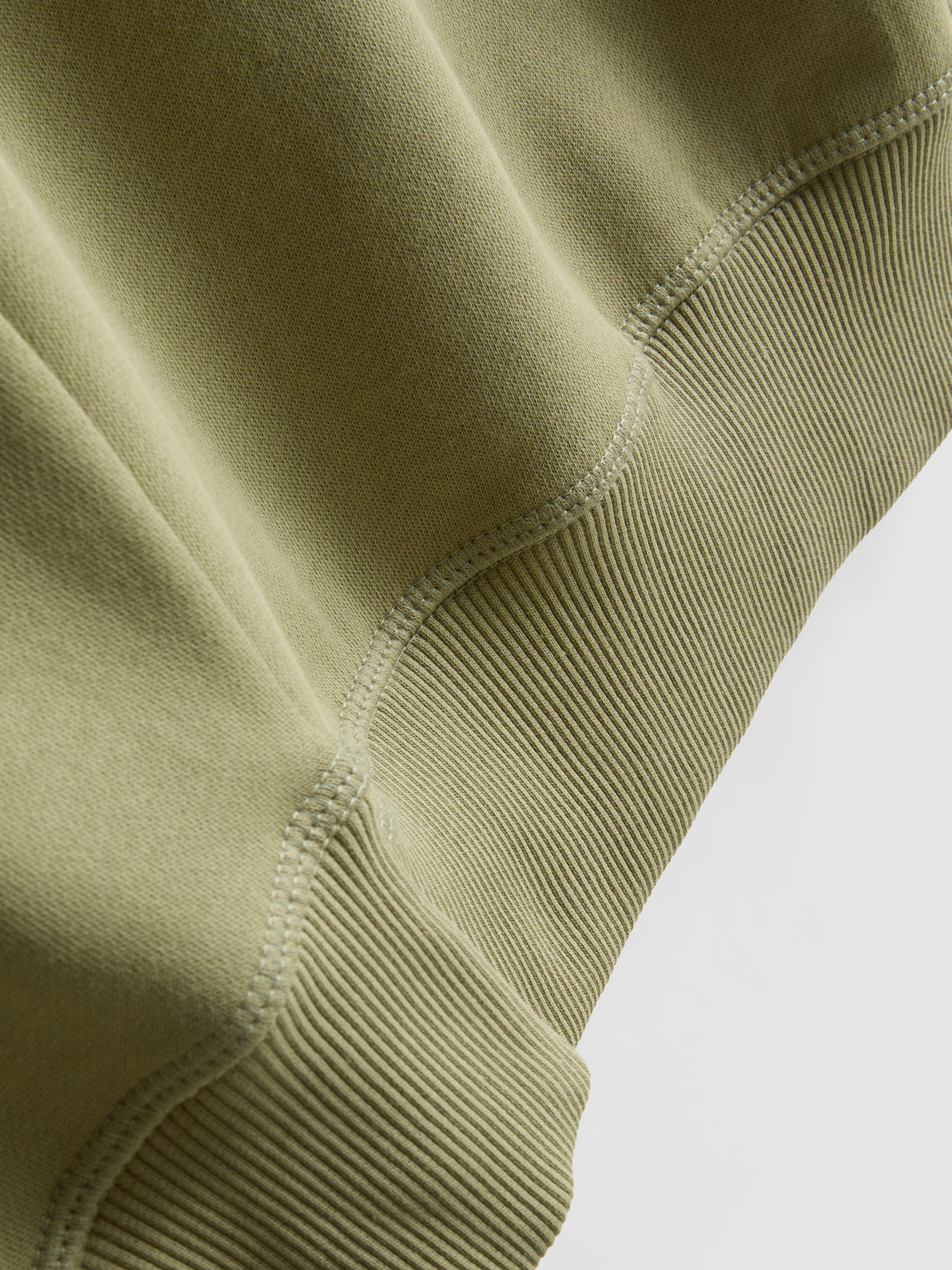 Cotton Rich Oversized Crew Neck Sweatshirt - Green