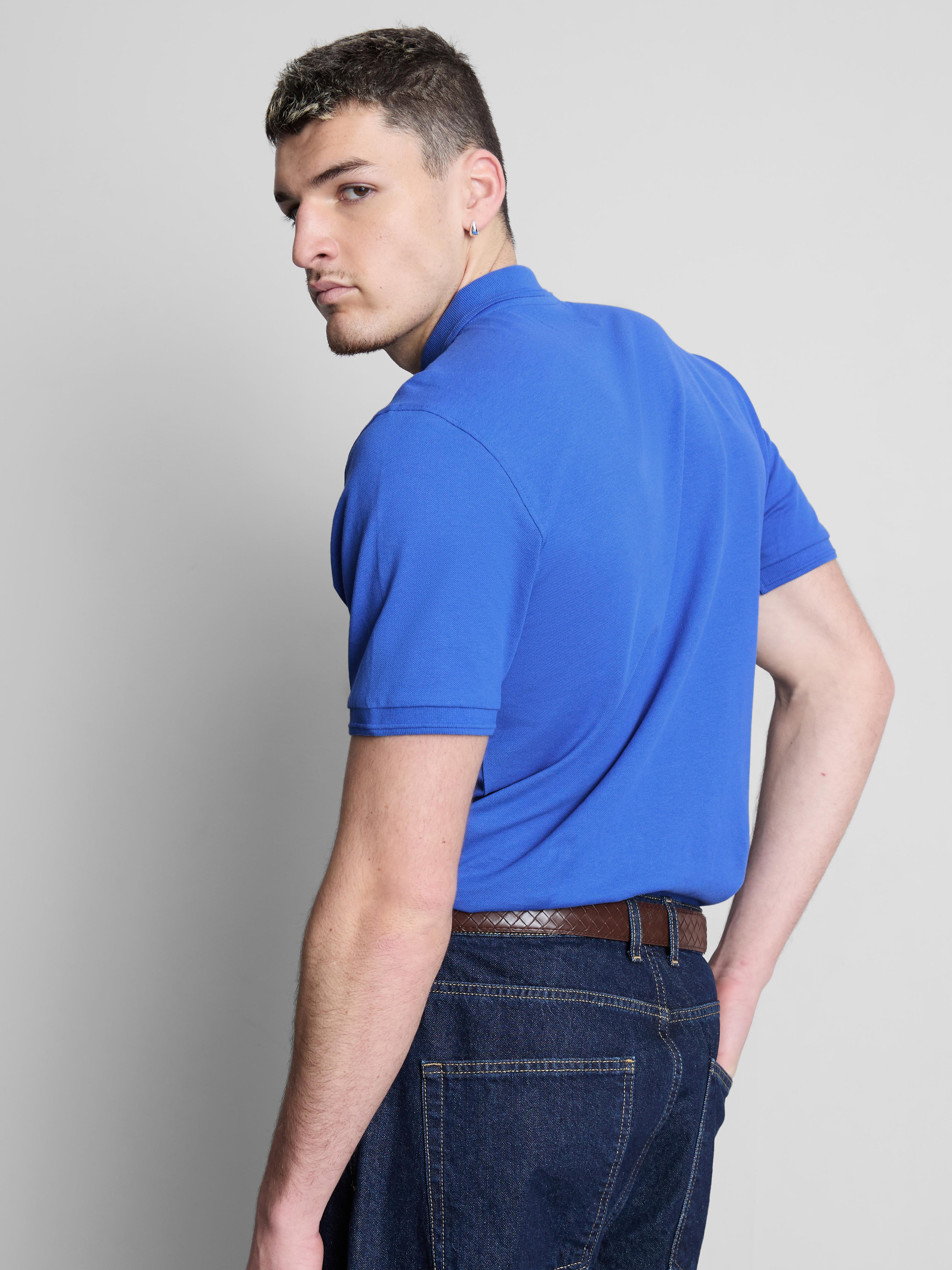 Essential Stretch Polo Shirt - Blue